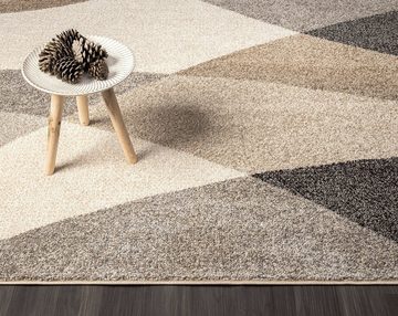 Teppich Pearl Moderner Dichter Kurzflor Teppich, the carpet, Rechteck, Höhe: 11 mm, Wohnzimmer, Schlafzimmer, Konturenschnitt