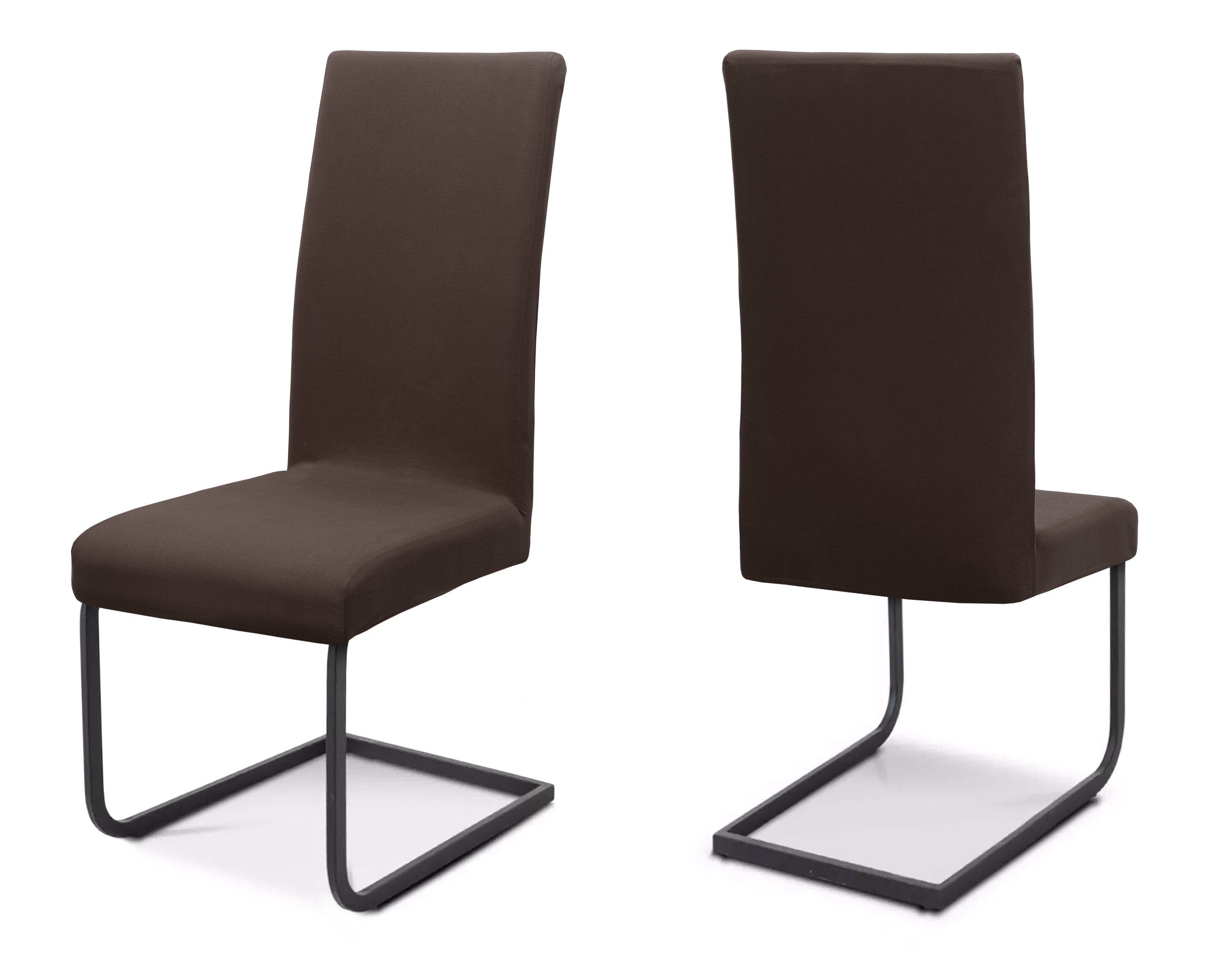 Beautex Stuhlhusse Jersey Stuhlhussen Sets, elastische Stretch Husse Baumwolle Bi-Elastic