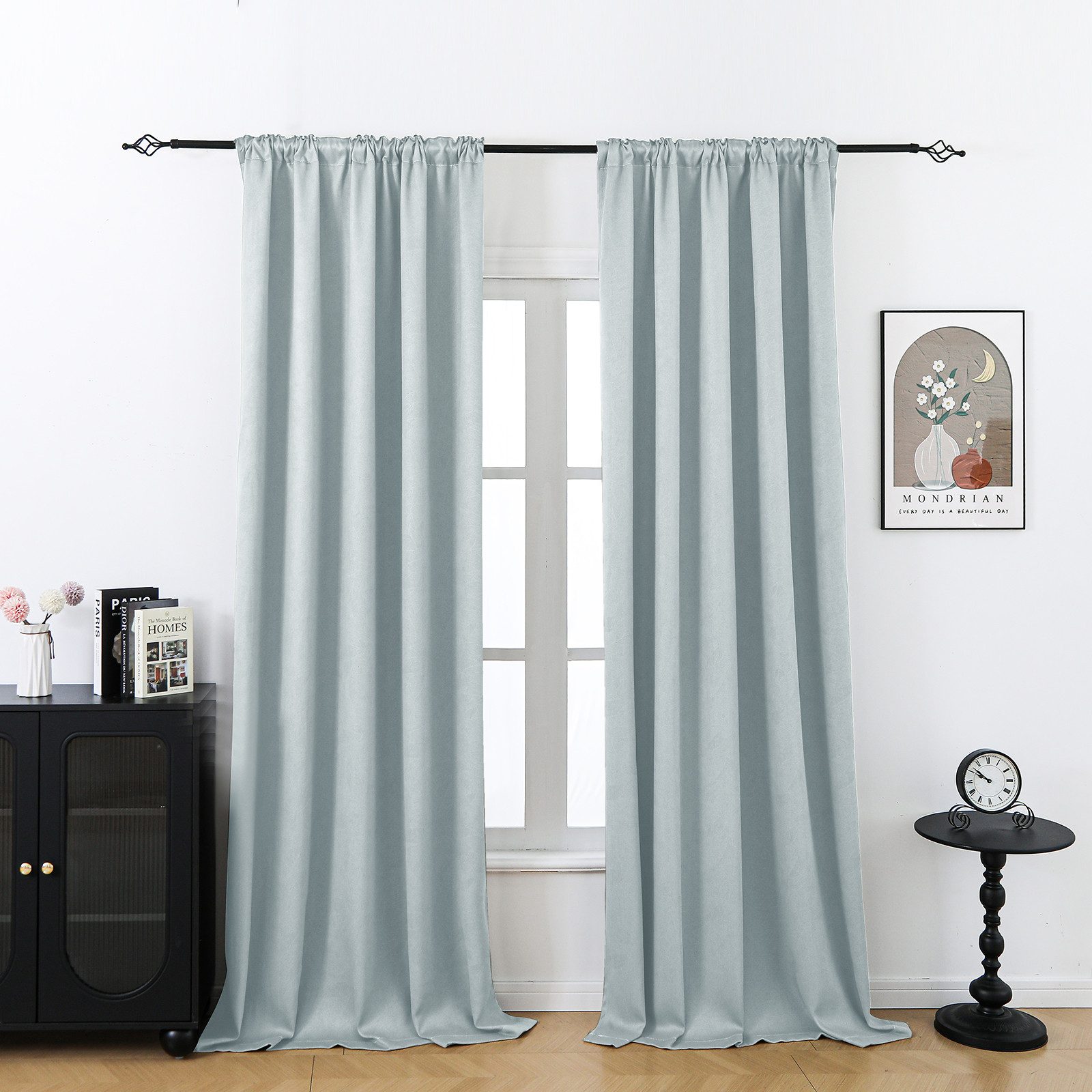 Lapalife Vorhang Verdunklungsvorhänge Kräuselband, 4 Farben 2 Stück, Thermovorhang, 132x214/132x244/132x274, Vorhang Blickdicht, für Wohn-, Schlafzimmer
