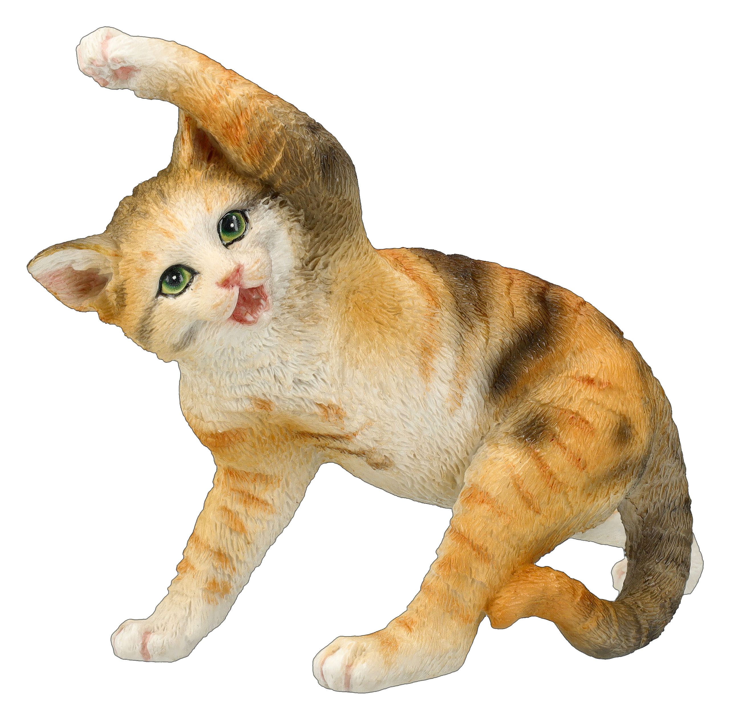 Figuren Shop GmbH Tierfigur Yoga Katze Figur – Veronese Dekofigur Statue handbemalt 8.5 cm Deko