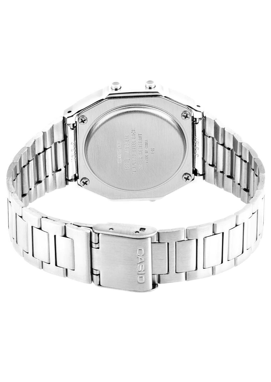 CASIO VINTAGE Chronograph A164WA-1VES, Quarzuhr, Armbanduhr,Damenuhr, Herrenuhr, Digitaluhr, Edelstahlarmband