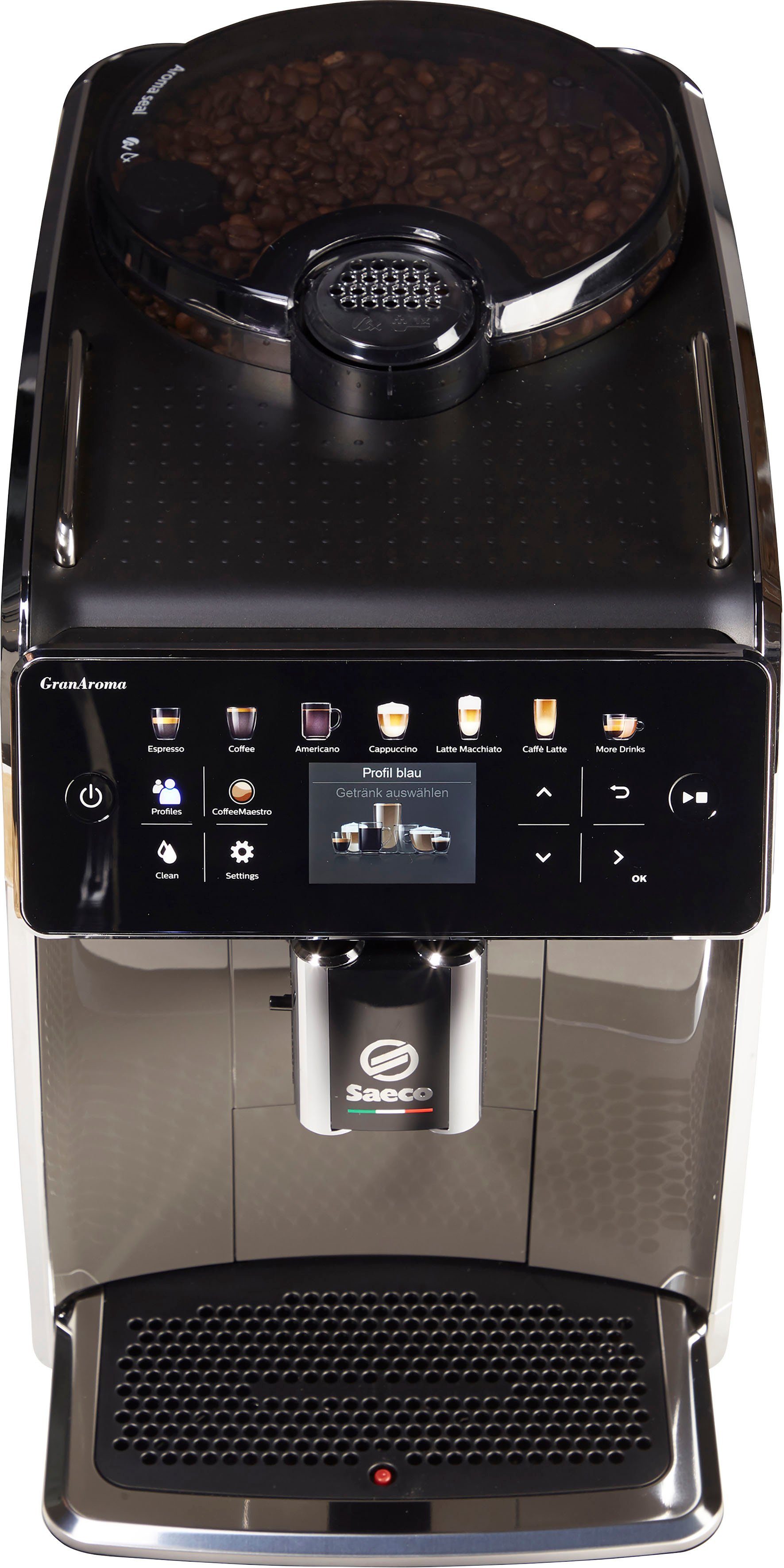 TFT mit SM6580/50, und Kaffeevollautomat für GranAroma 14 Benutzerprofilen 4 Saeco Kaffeespezialitäten, Display