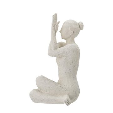 Bloomingville Dekofigur Adalina (1 St., L17,5 x H23 x W11 cm), Weiß Polyresin Yogafigur Frauenfigur Mädchen Yoga