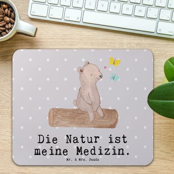 Mr. & Mrs. Panda Mauspad Bär Naturliebhaber - Grau Pastell - Geschenk, Arbeitszimmer, Outdoor, (1-St), Made in Germany