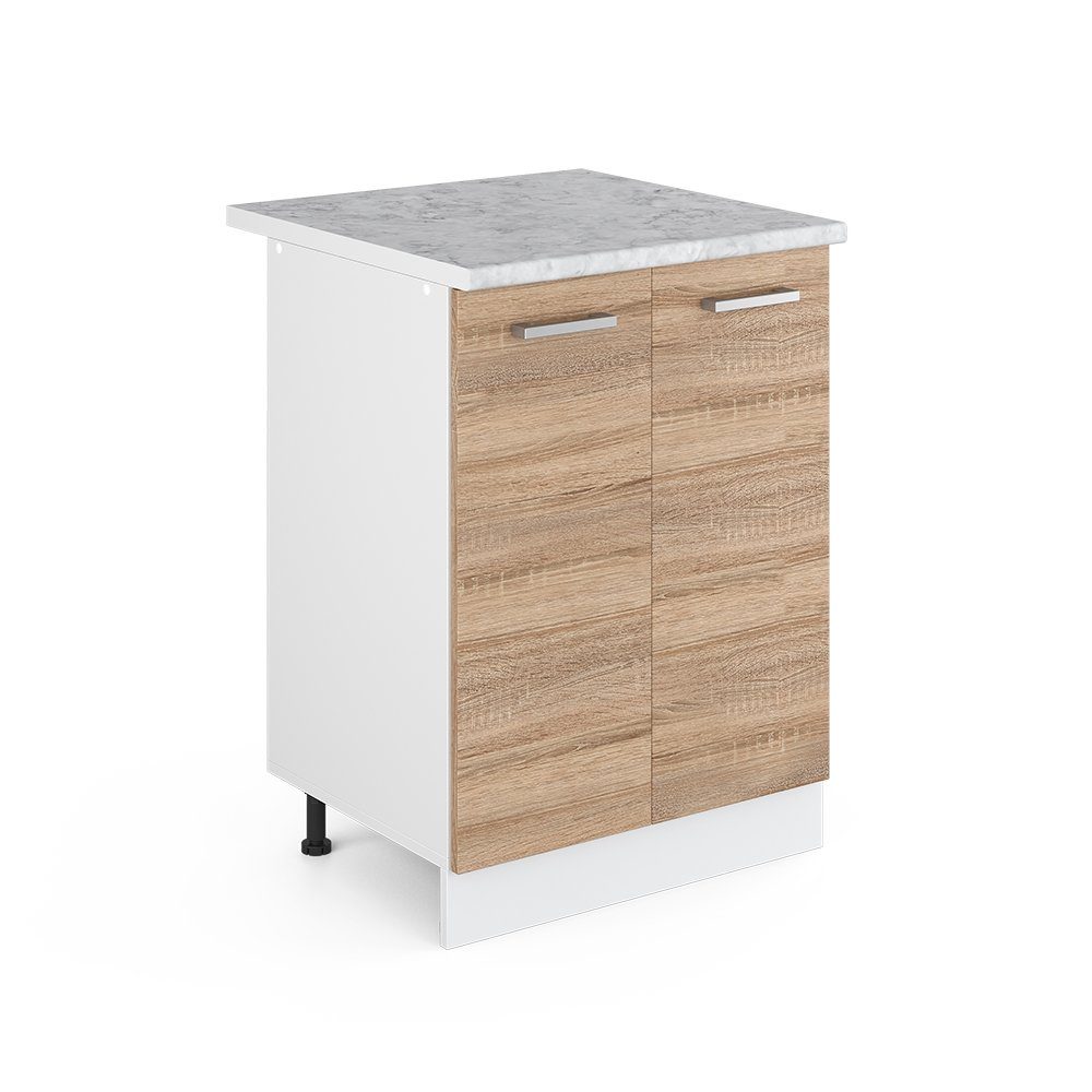 Vicco Unterschrank R-Line, Sonoma/Weiß, 60 cm, günstig online kaufen