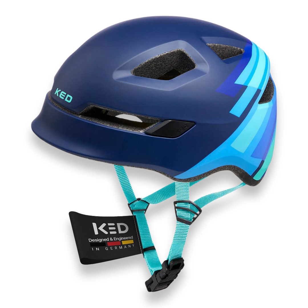 KED Fahrradhelm Pop II Lite Kinderhelm, Mit Ultraleichtem Design Und Sicherem K-FIT System