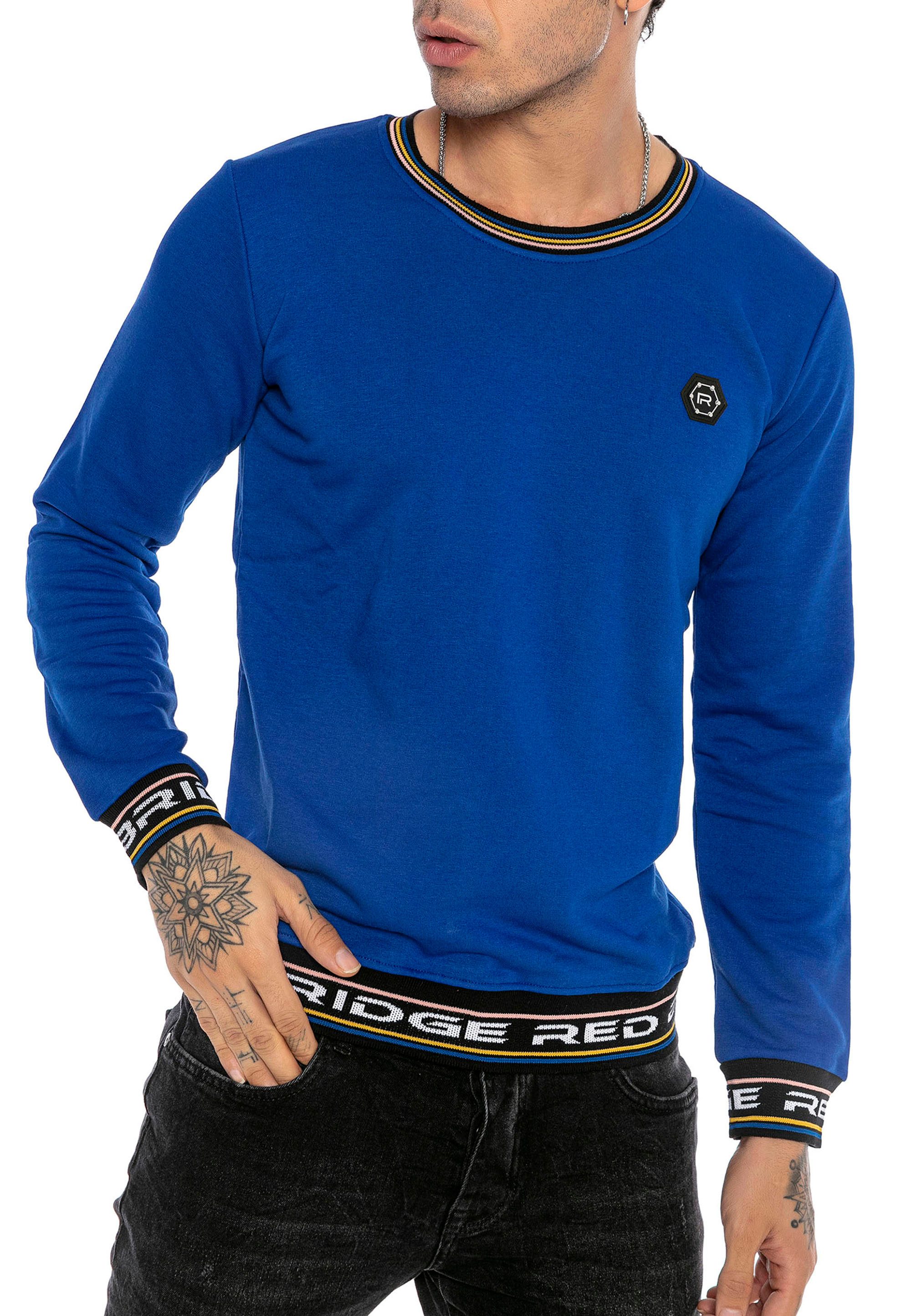 RedBridge Langarmshirt mit Logo-Bund Sportlicher Pullover für Freizeit und Streetwear