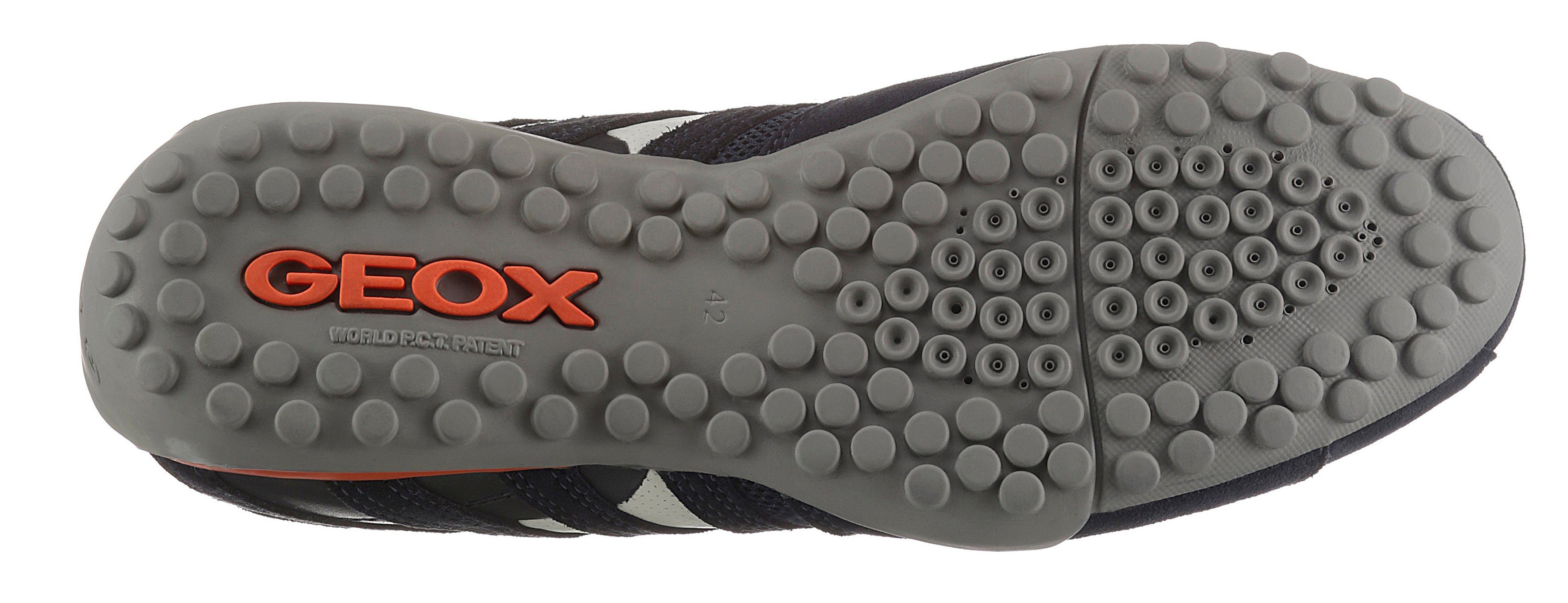 im Geox Snake Geox mit Membrane Materialmix Sneaker Spezial dunkelblau