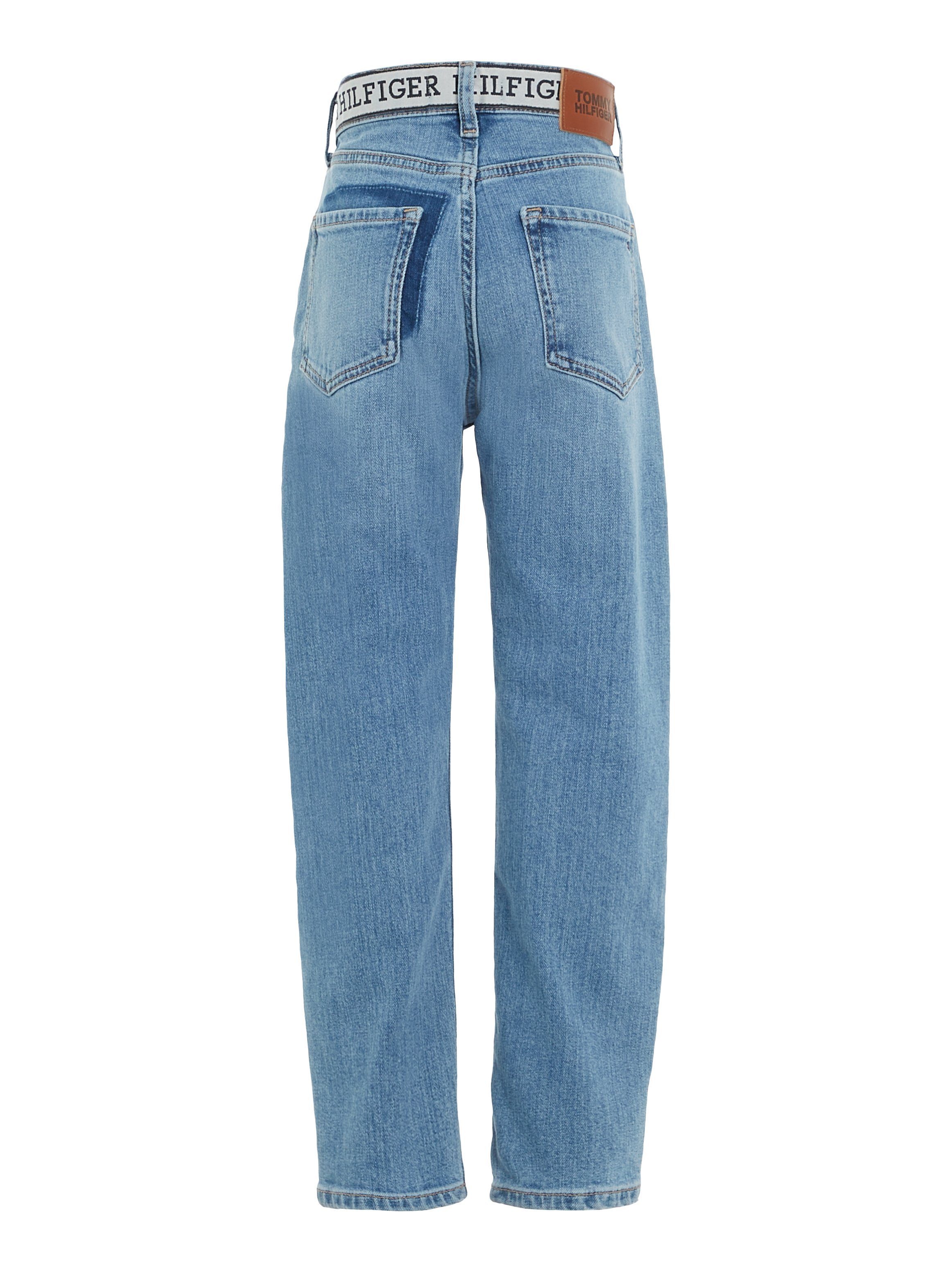 Tommy Hilfiger Straight-Jeans ARCHIVE Logoschriftzug RECONSTRUCTED WASH am mit MID Bund
