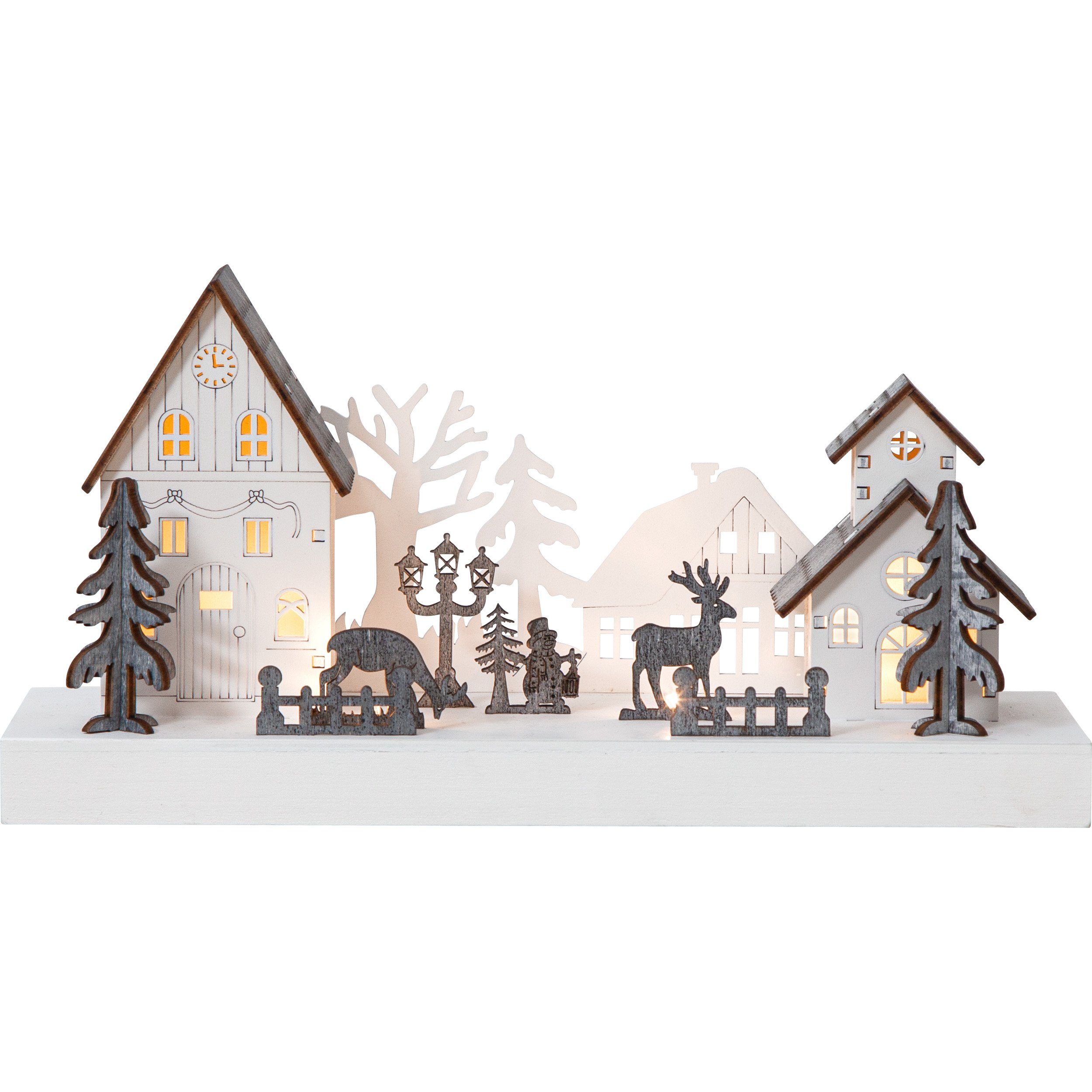 STAR TRADING LED Dekolicht Fauna, LED Winterdorf Fauna, 3D, Holz, Batterie, günstig online kaufen