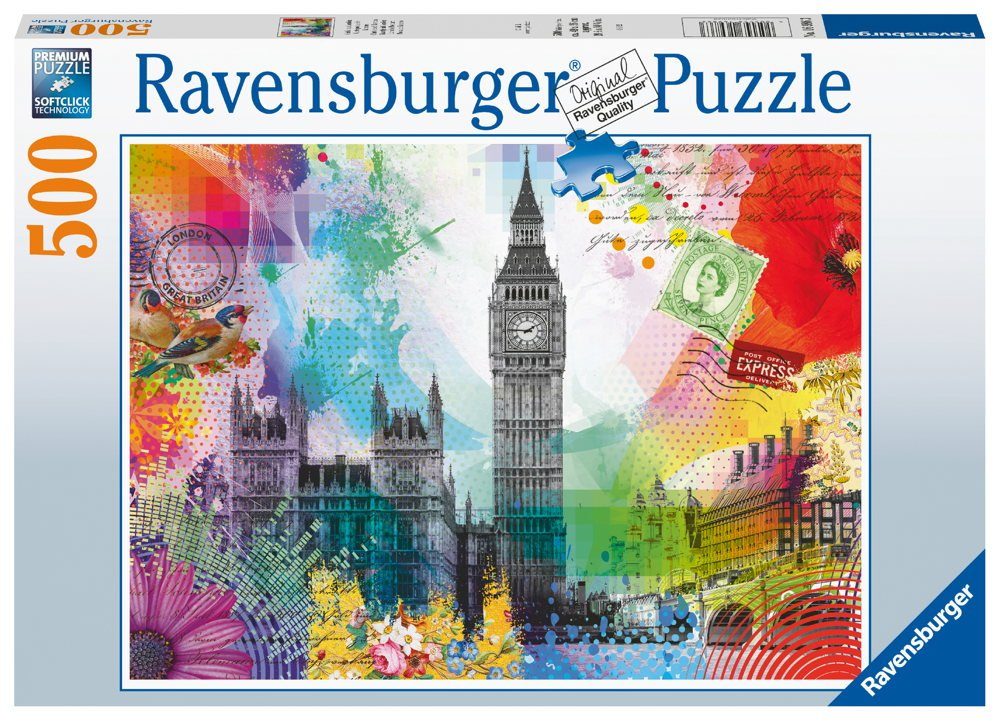 16986, London 500 Teile Puzzleteile Ravensburger Puzzle Grüße aus Ravensburger 500 Puzzle