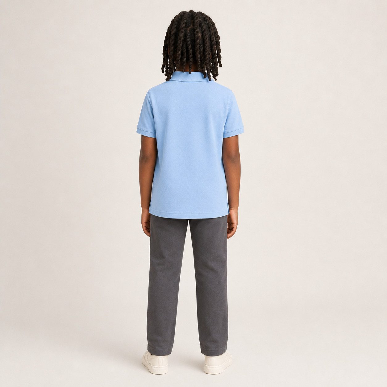 Sitztgut Poloshirt Kinder Polo-Shirt aus Bio-Baumwolle (1-tlg) Seitenschlitze, verlängertes Rückenteil und Transfer-Necklabel