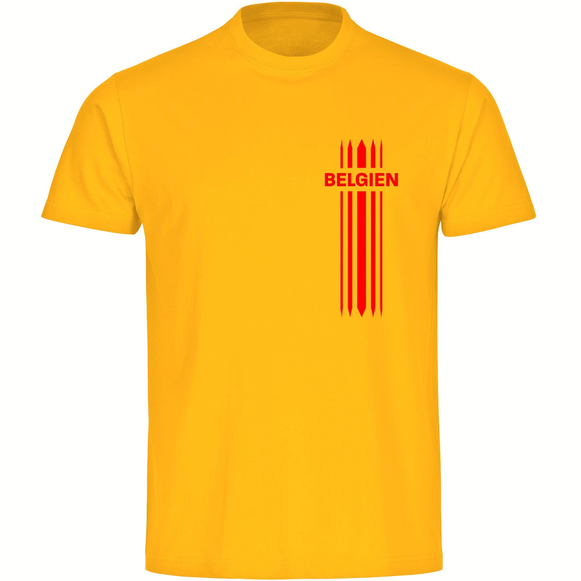 multifanshop T-Shirt Kinder Belgien - Streifen - Boy Girl