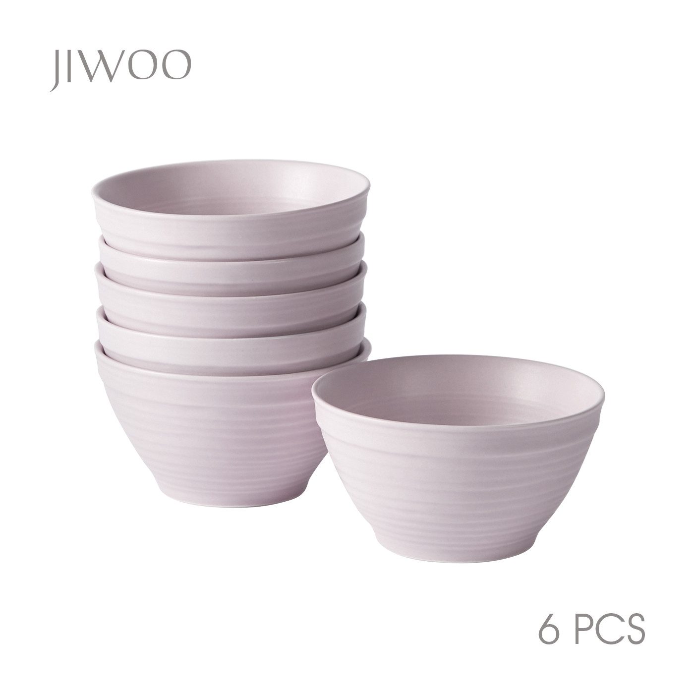 JIWOO Müslischale 6er,Ø12cm,Müslischale,Obstschale,Salatschüssel,Servierschüssel, Keramik, (Keramik-Geschirrset, 6-tlg), Minimalistisches,Mikrowellen-und spülmaschinenfest,Stapelbares,Ø12cm