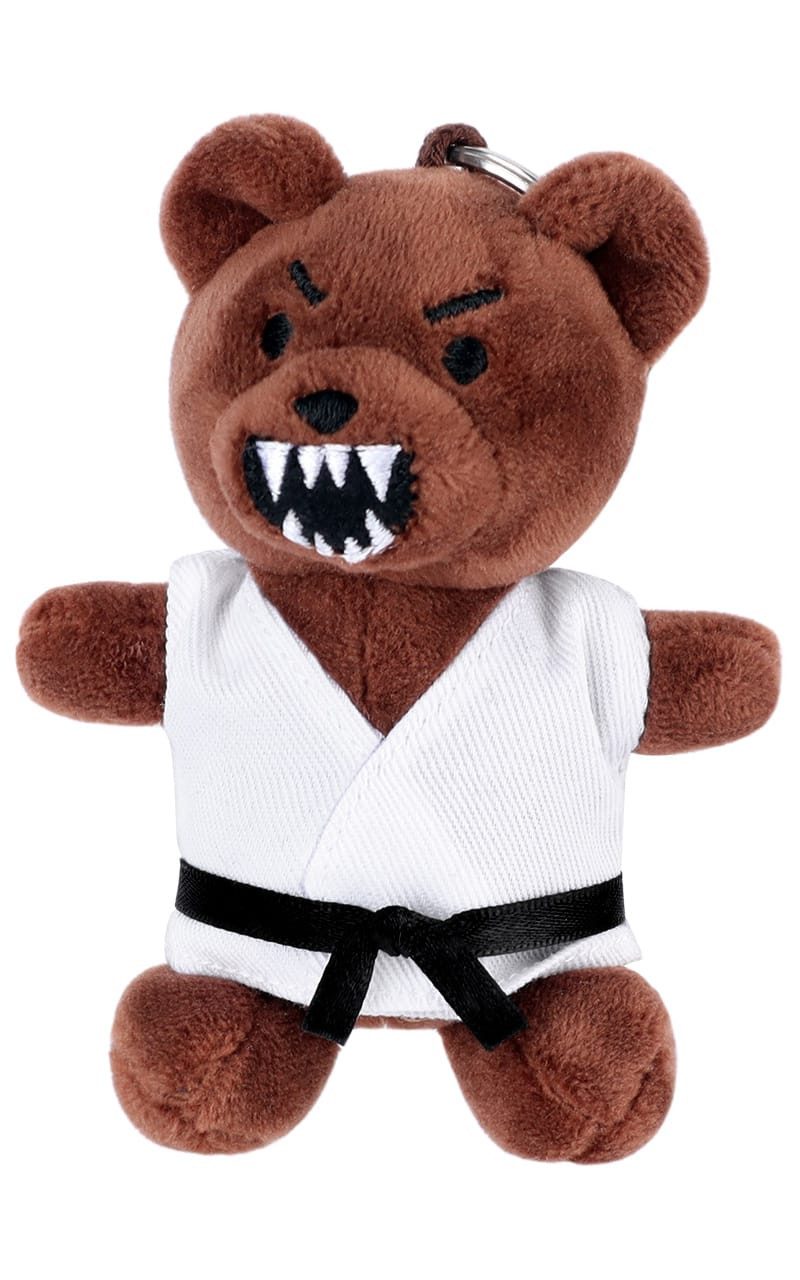 BAY-Sports Schlüsselanhänger Schlüsselanhänger Karate Taekwondo Plüschtier Stofftier Glücksbringer (Kinder & Erwachsene, Geschenk), Kuscheltier Maskottchen Geschenk Kampfsport Kickboxen Karate Taekwondo