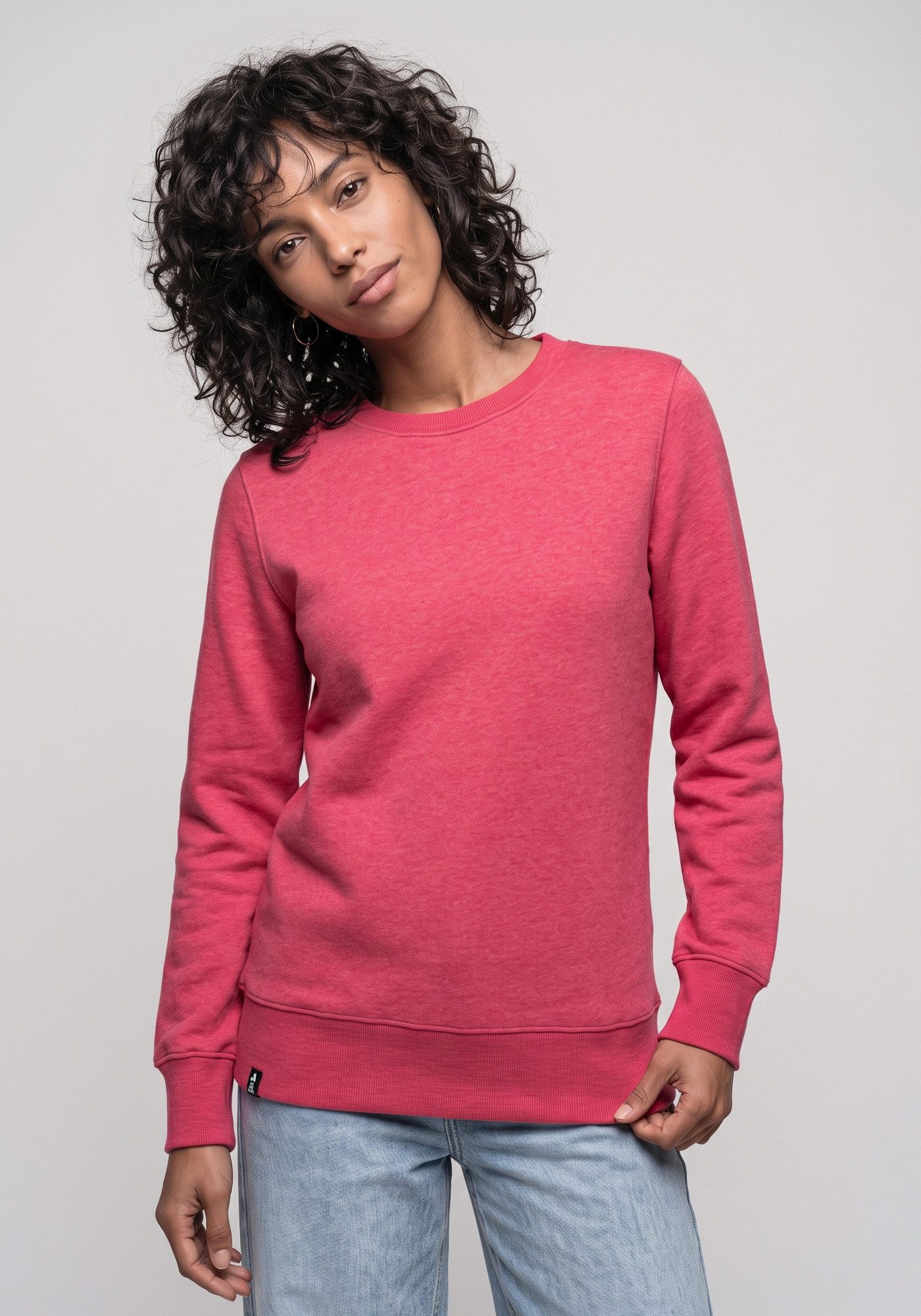 Alife & Kickin Sweatshirt LottaAK A schlichter Sweater mit Herz-Aufnäher in tollen Farben
