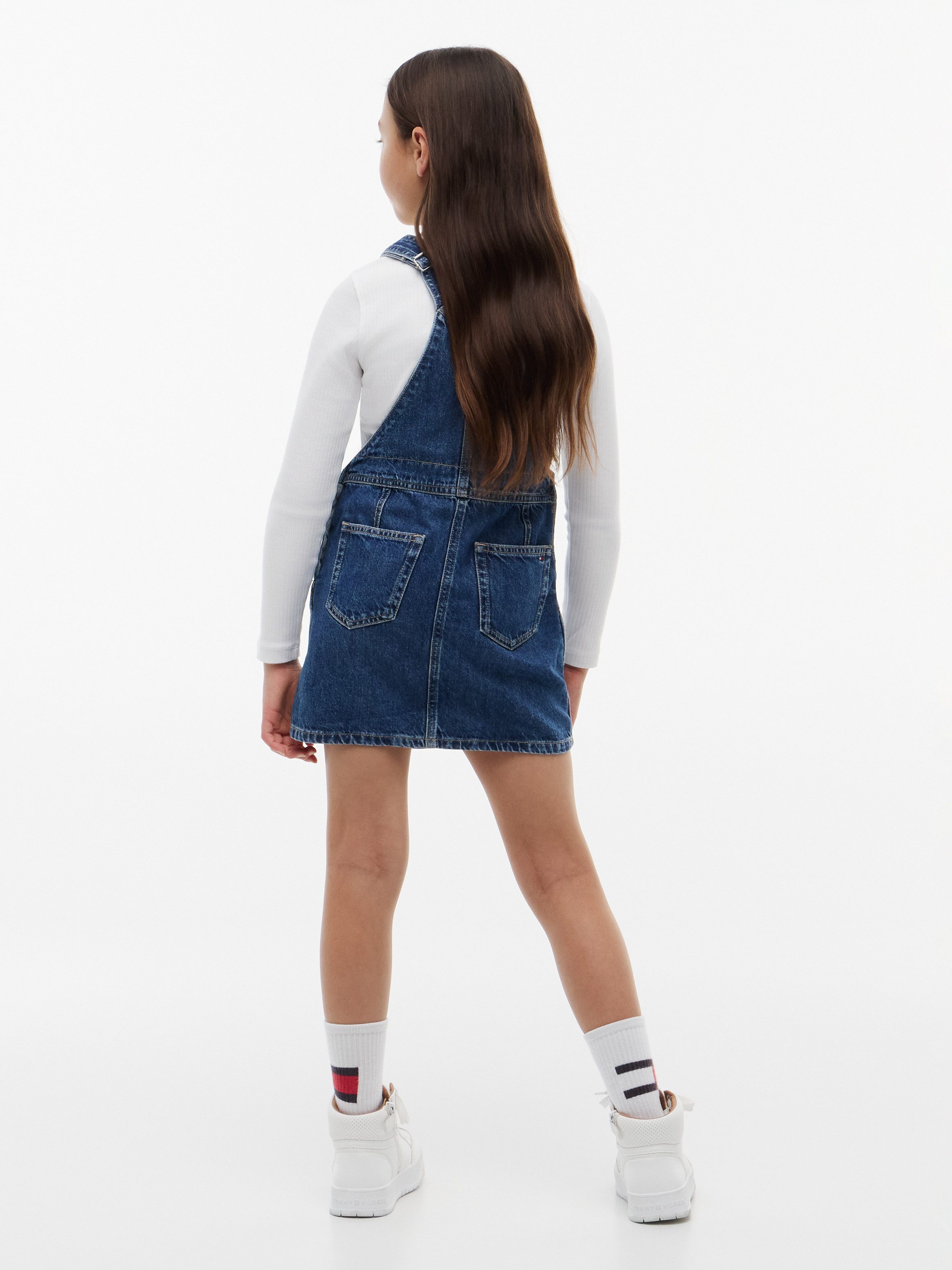Tommy Hilfiger Latzkleid Regular Fit, Kinder bis 16 Jahre, verstellbare Träger