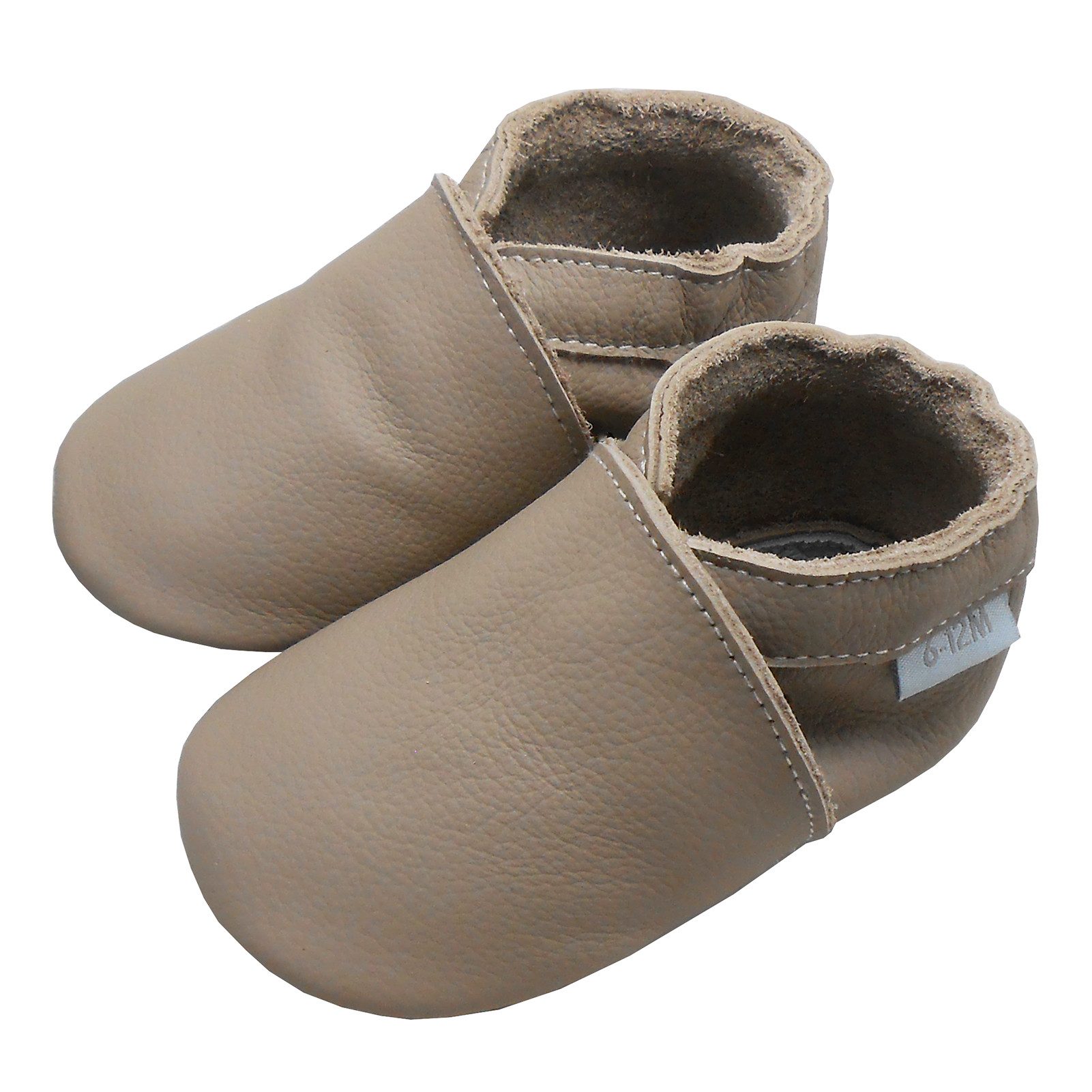 Einfarbig Krabbelschuhe Lauflernschuhe Hausschuh Lederpuschen Hausschuh