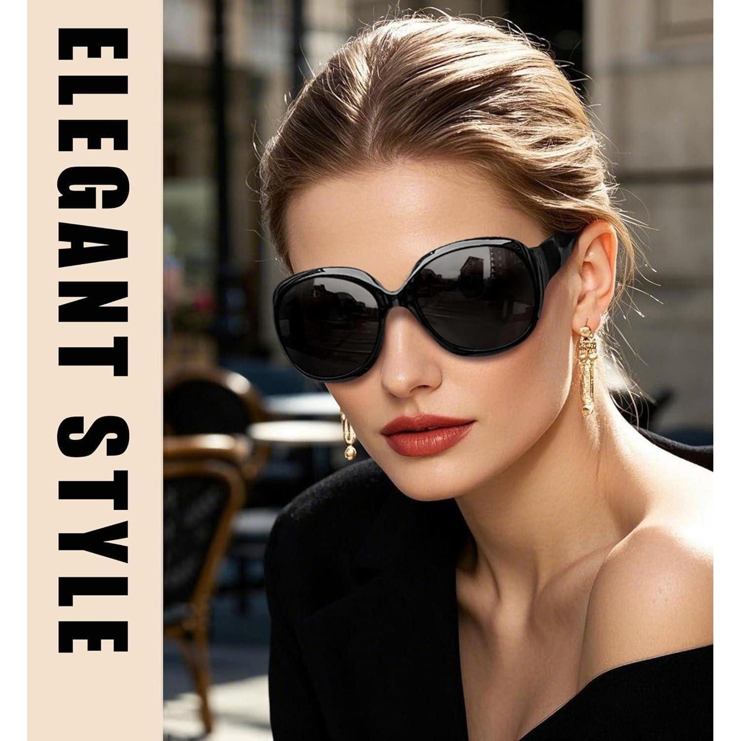 LuxusKollektion Retrosonnenbrille Sonnenbrille übergroße Damen B01-schwarz Schwarz Wie die Bilder