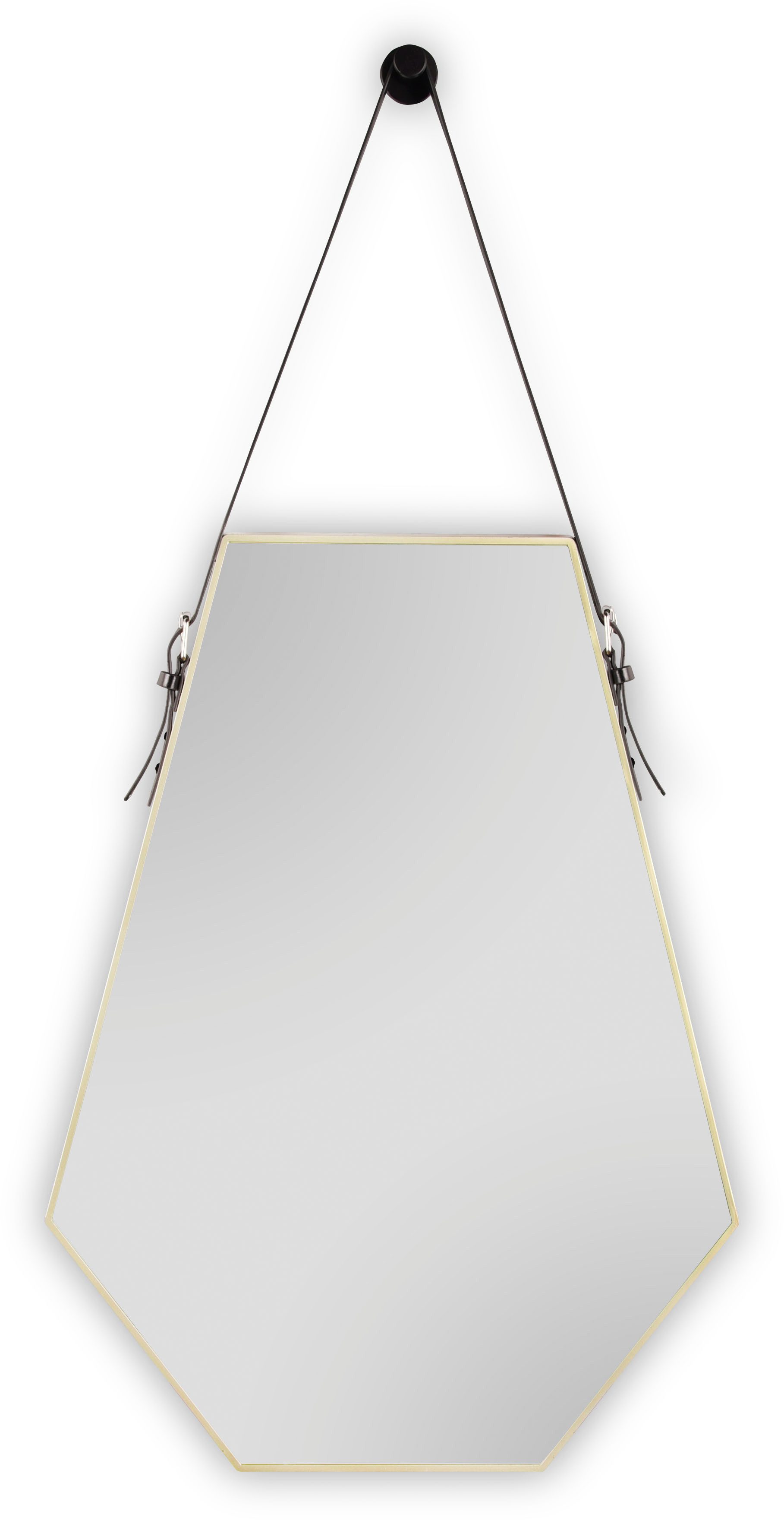 MIRRORS AND MORE Dekospiegel Emmi (1-St), sechseckige Form, dekoratives Lederband