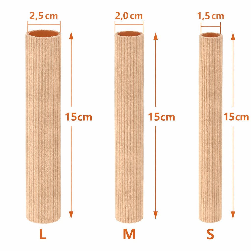 COOL-i ® Finger- und Zehenschutz Zehen- & Fingerschutz 2 Stück – Zuschneidbare Silikon-Gelröhrchen, bei Hühneraugen, Reibung & Druckstellen – wiederverwendbar
