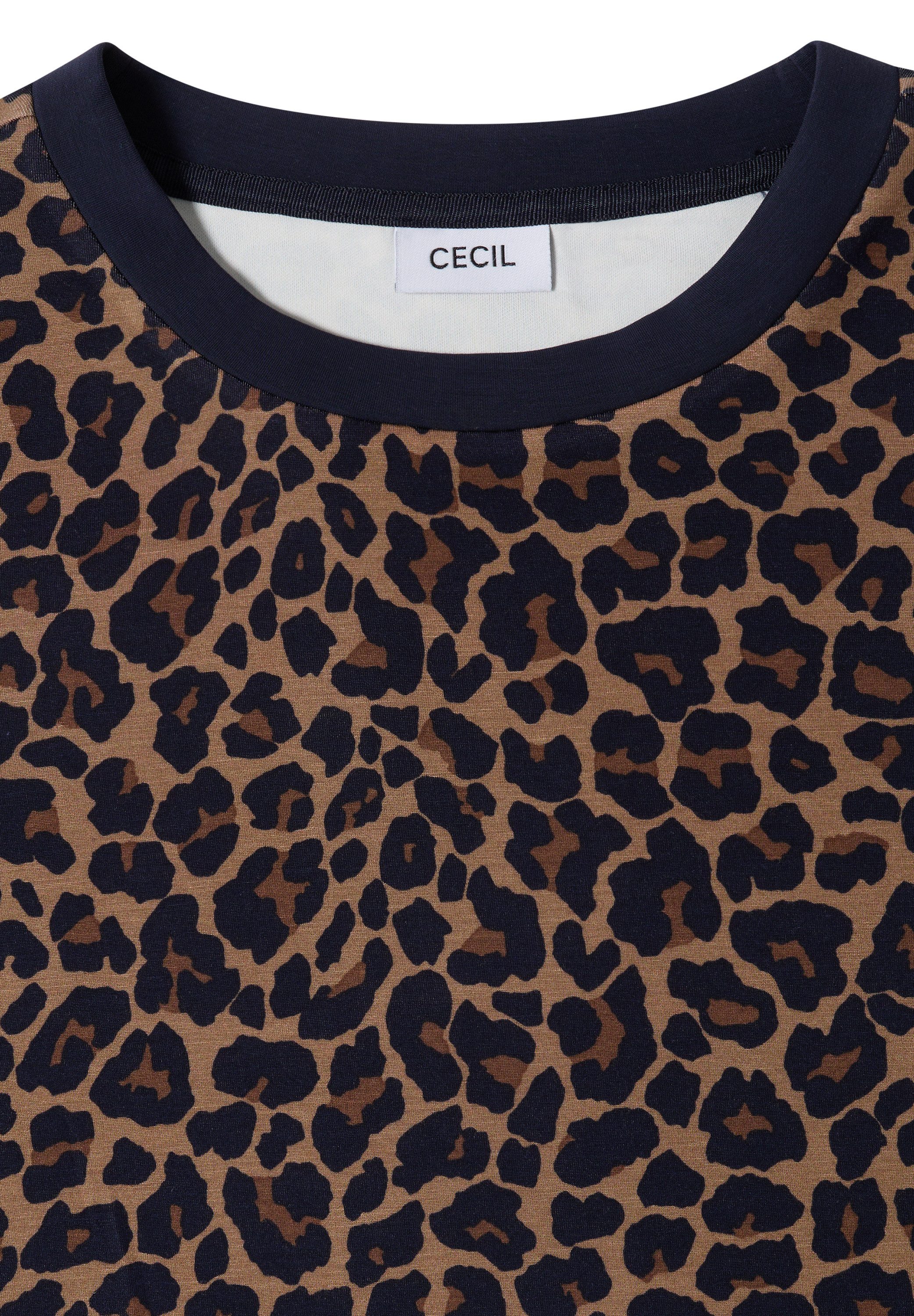 CECIL Sweater Sommershirt / Rundhals / Animal-Print