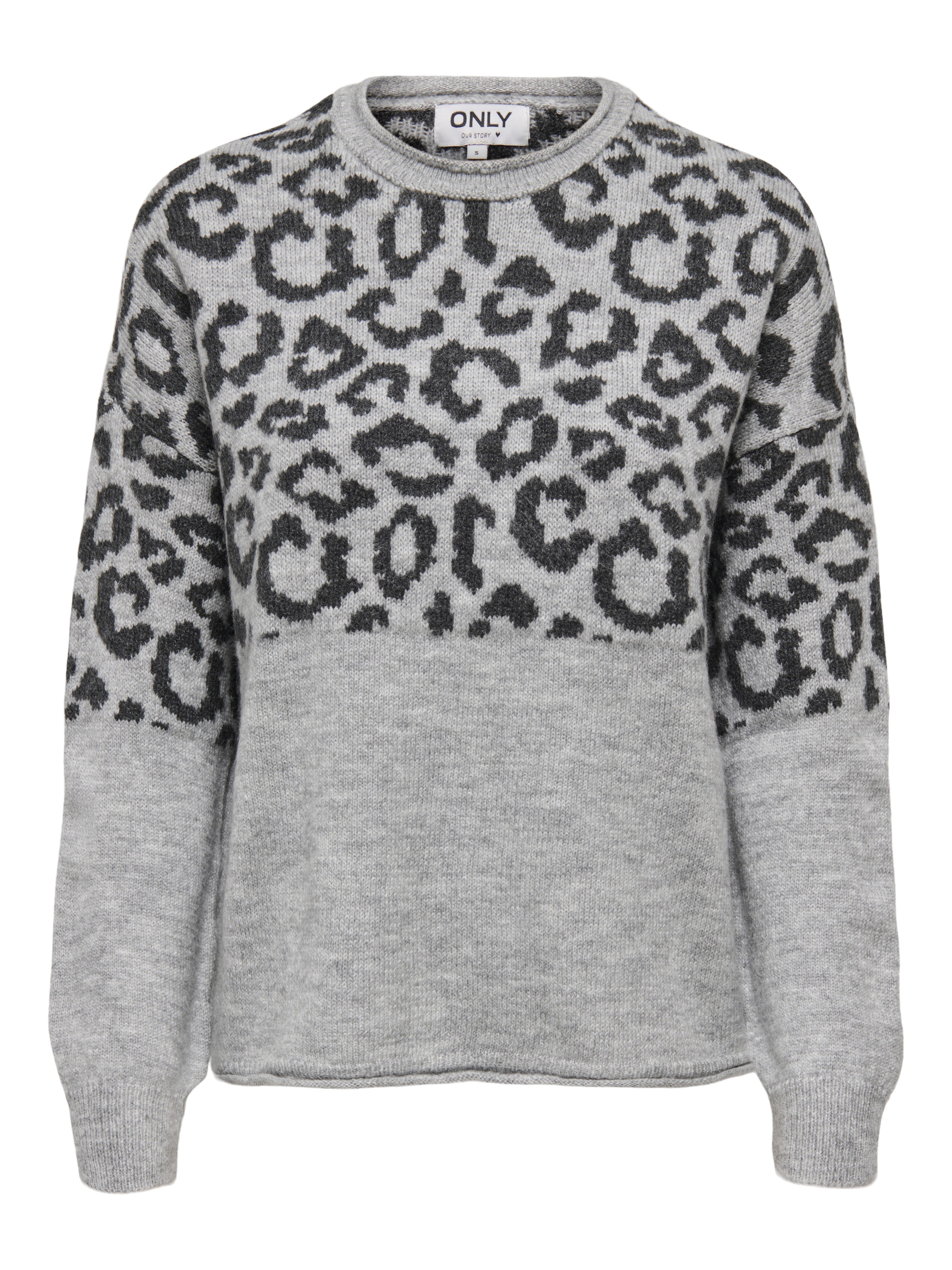 Rundhalspullover ONLJADE ANIMAL LS O-NECK NOOS KNT