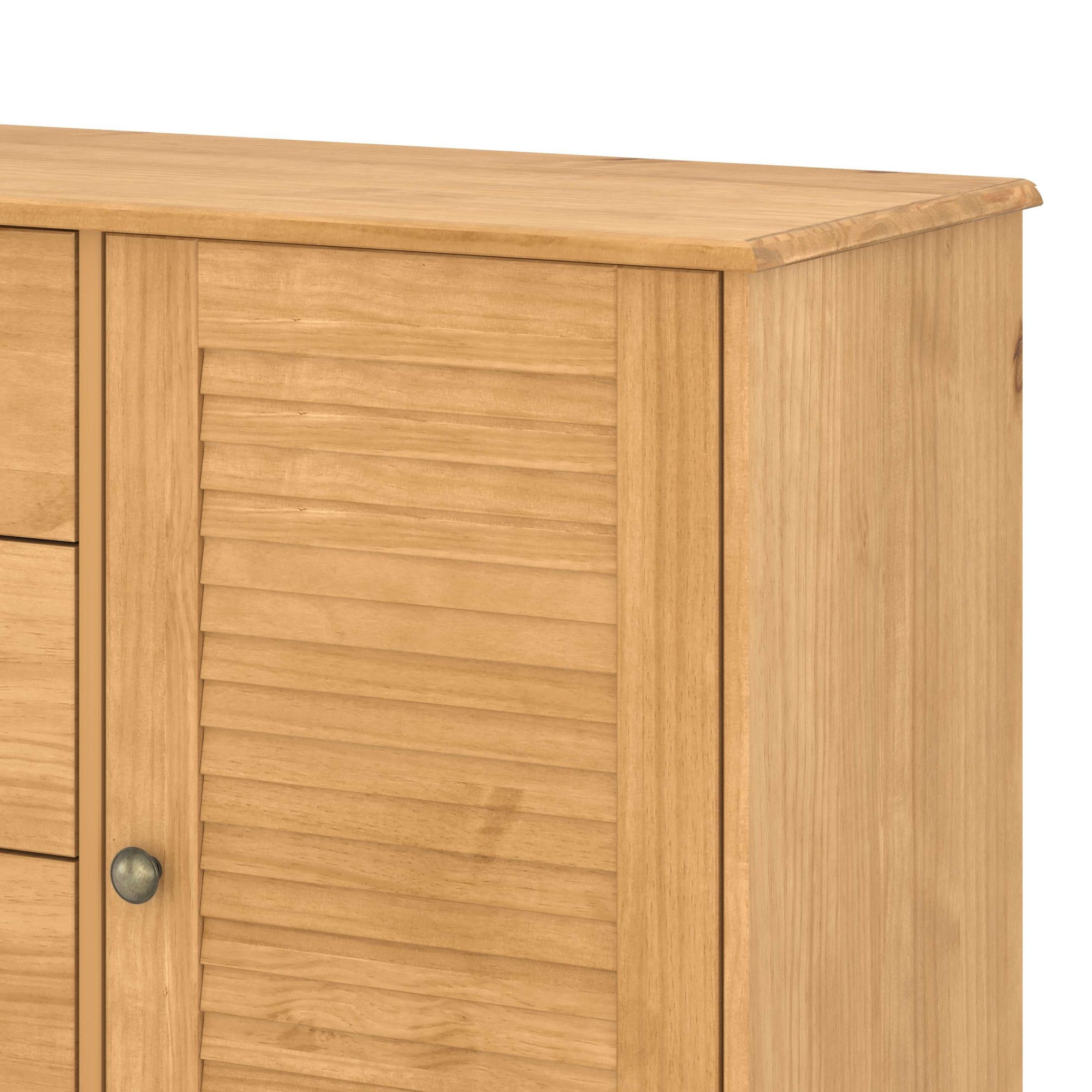 OTTO home Sideboard Turia, mit Lamellentüren, Kommode aus massivem Kiefernholz, FSC®, 4 Schubkasten, Breite 166 cm