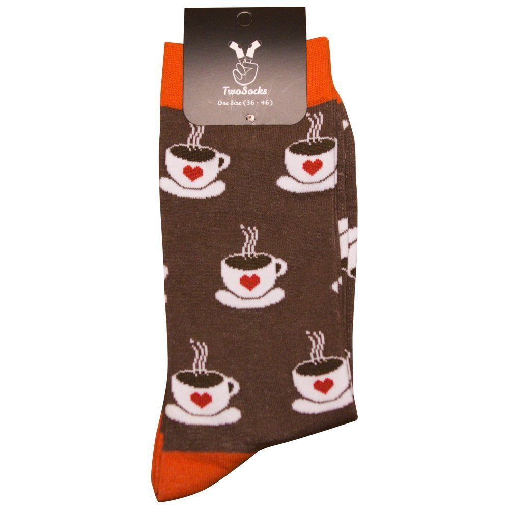 Socken Damen, lustige Kaffee TwoSocks Herren Freizeitsocken & Socken Einheitsgröße
