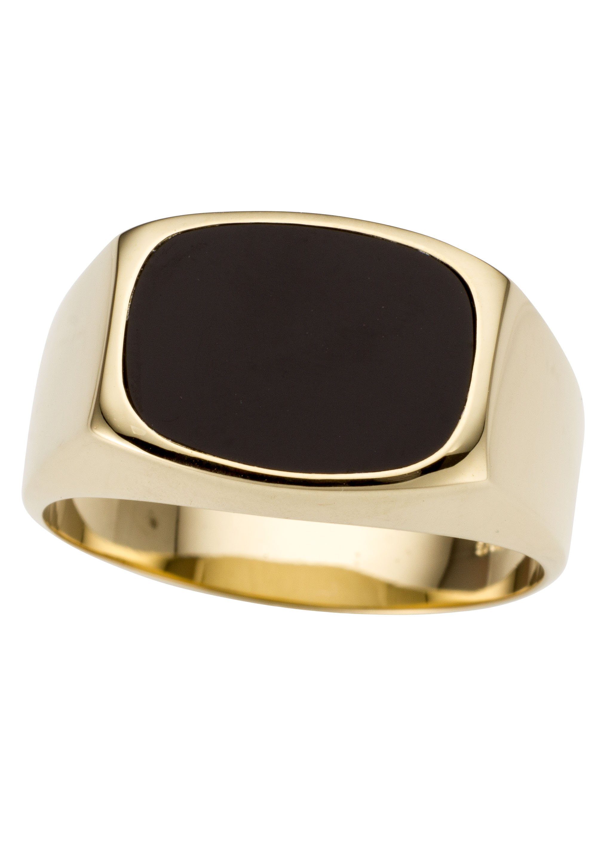 Firetti Siegelring Schmuck Geschenk Gold 585 Herrenring Goldring, mit Onyx