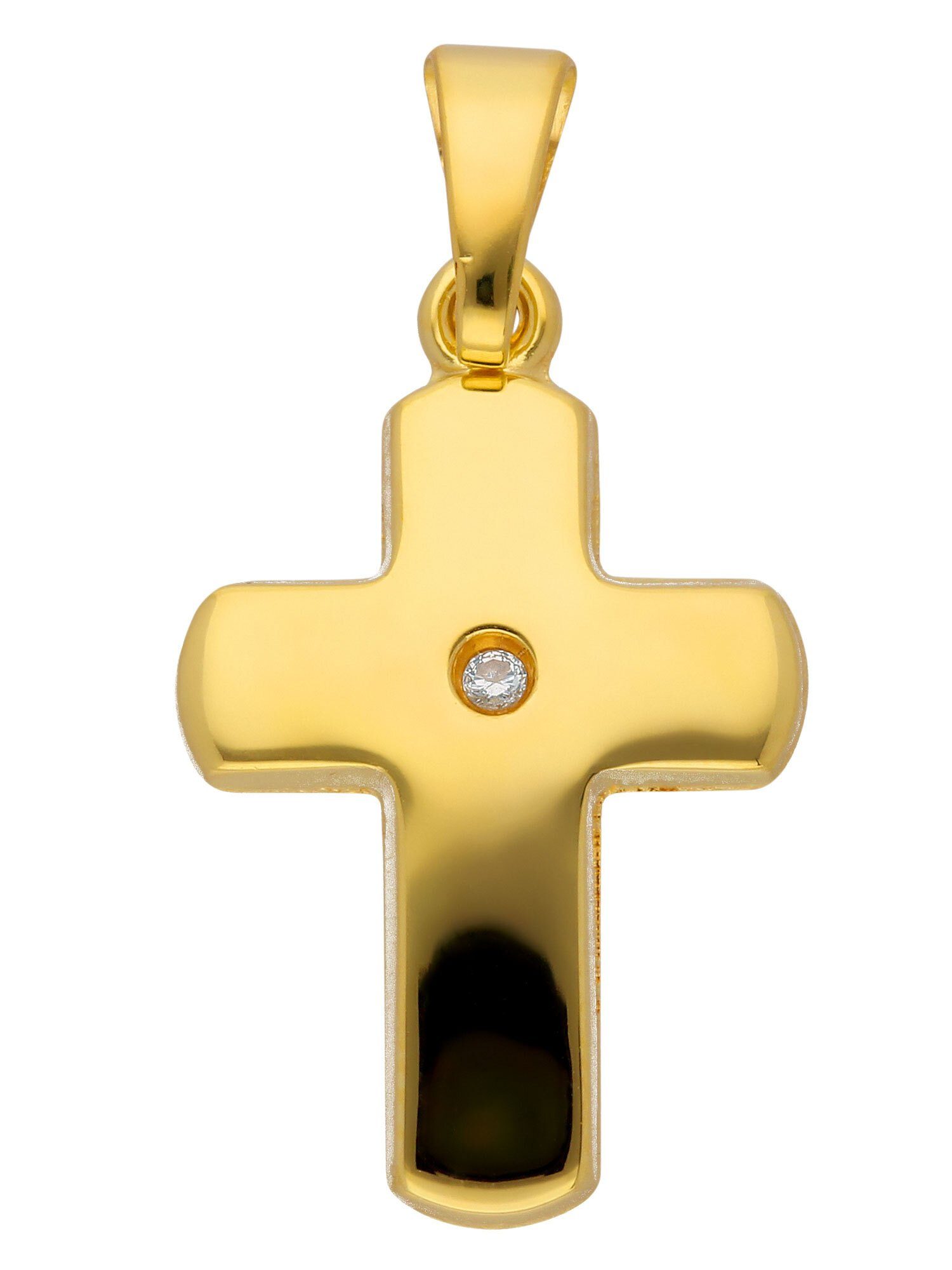 Adelia´s Kettenanhänger 585 Gold & Herren mit Anhänger, Goldschmuck Diamant Damen für Kreuz