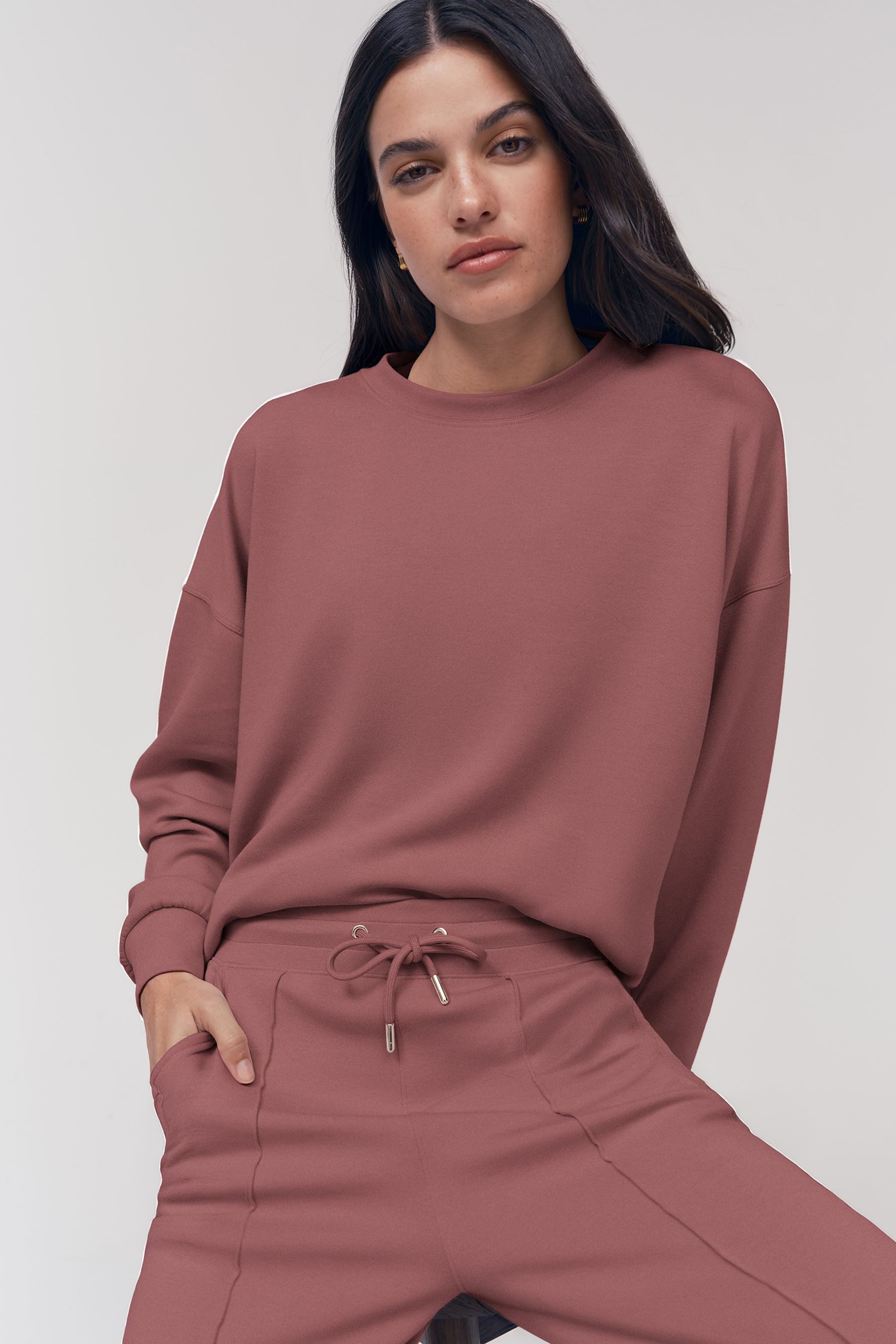 Osia Sweater OSIA Rundhals-Sweatshirt aus Modal (1-tlg)