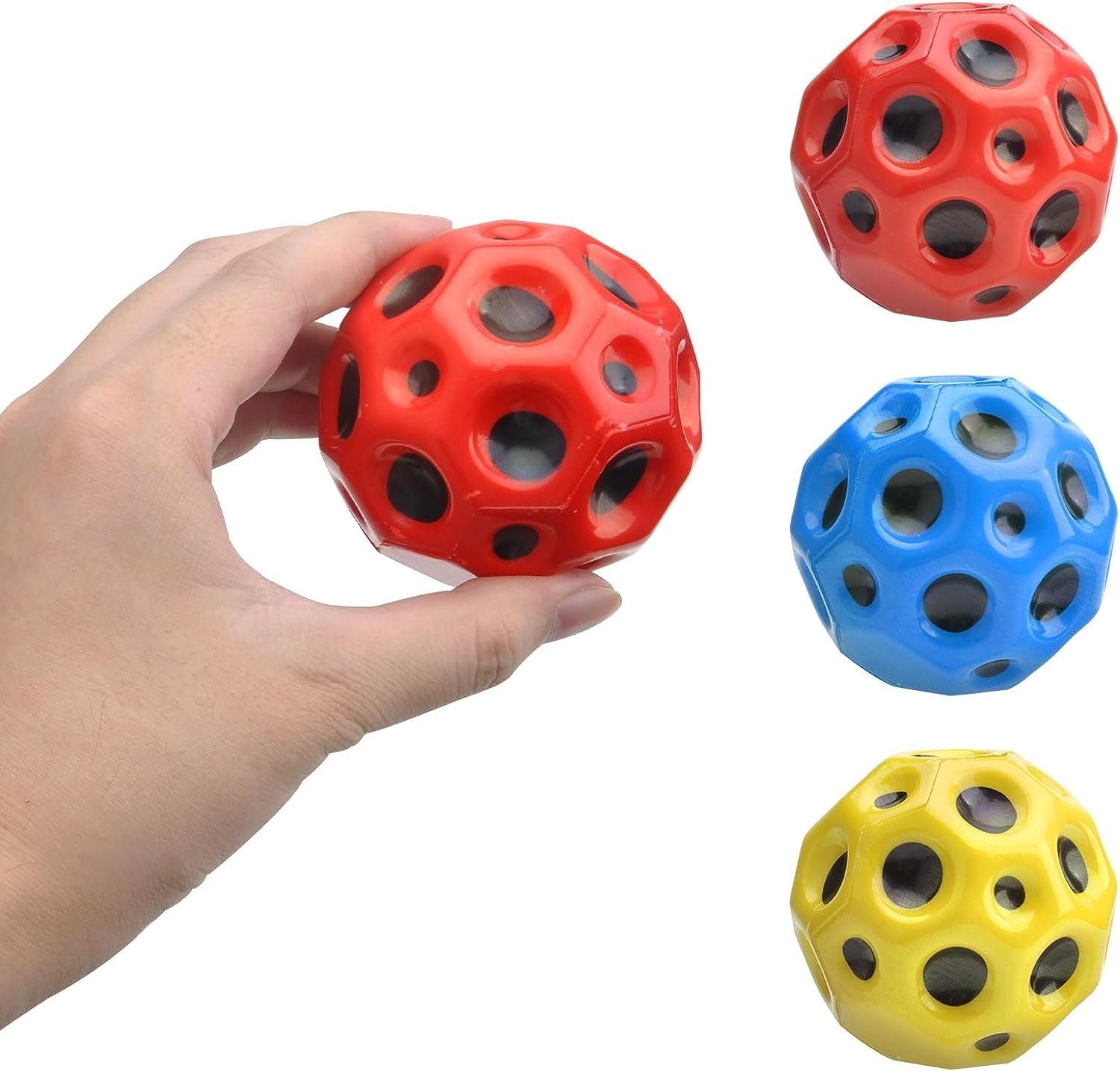 Classicseali 6 Stück Wiggly Balls Katzenspielzeug - Hüpfbälle Mit Schwanz