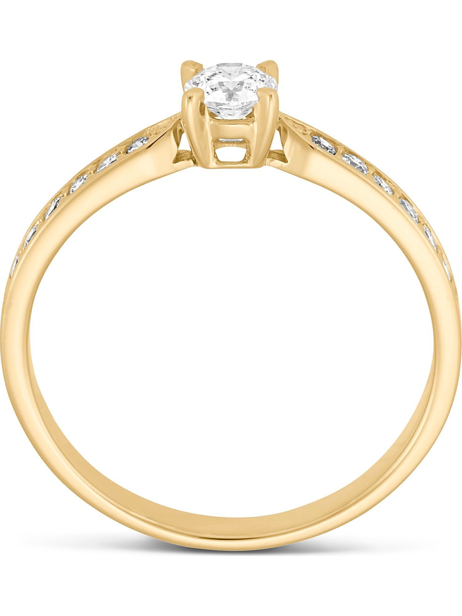 CHRIST Diamantring CHRIST Damen-Damenring 1 Diamant, mit Brillanten günstig online kaufen