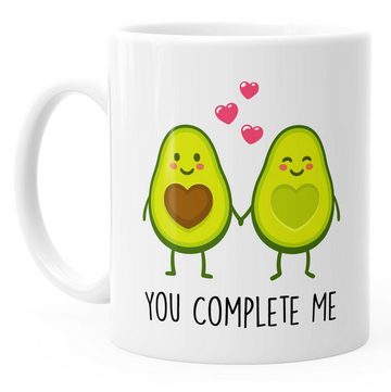 MoonWorks Tasse Kaffee-Tasse Geschenk-Tasse Liebe Avocado You complete me Valentinstagsgeschenk MoonWorks®, Keramik
