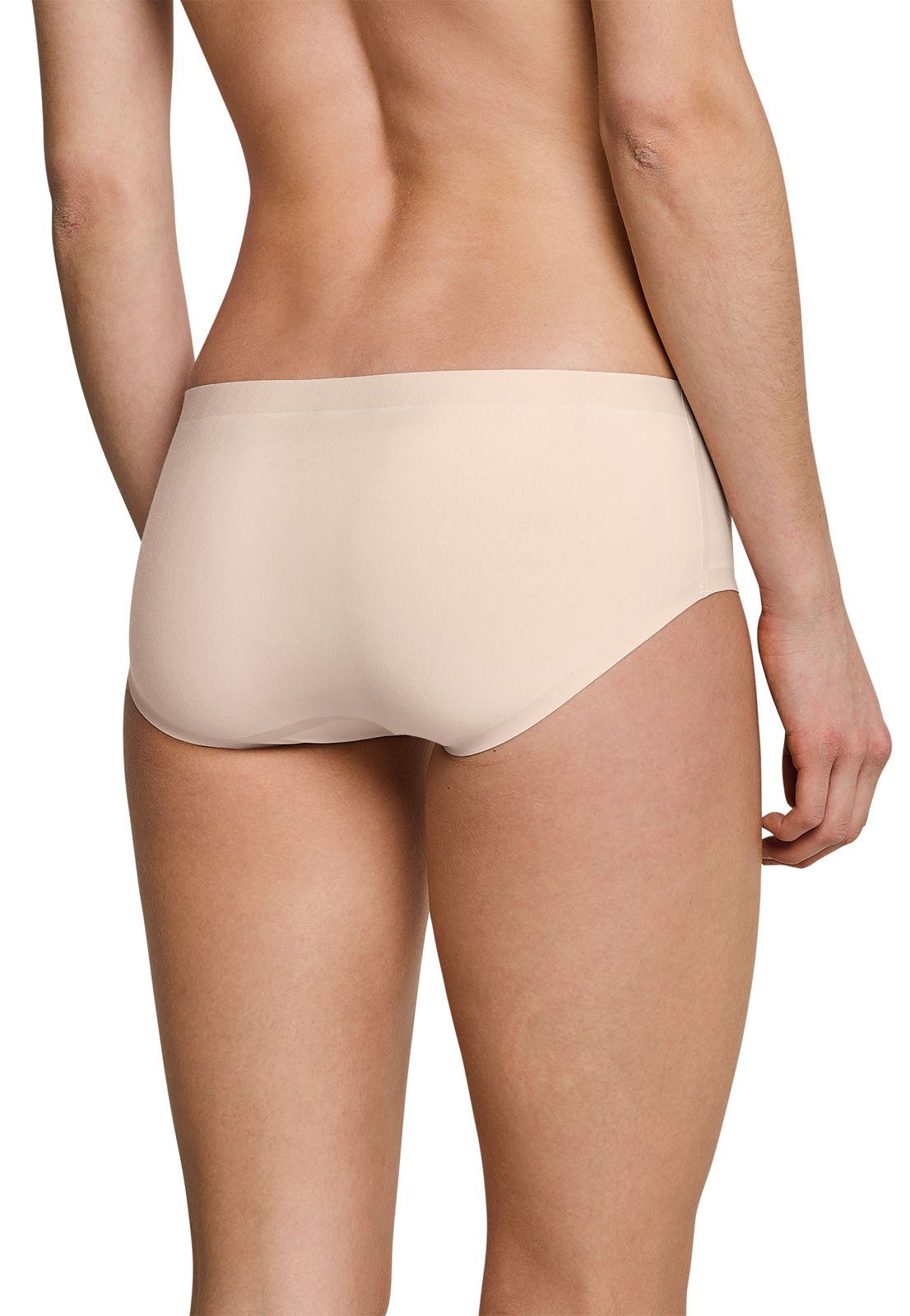 Schiesser Panty Damen Cotton, Invisible - 3er Schwarz/Weiß/Beige Nahtlos Pack Panty