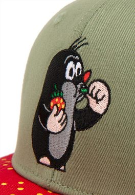 LOGOSHIRT Baseball Cap Der kleine Maulwurf - Erdbeere mit detailreicher Stickerei