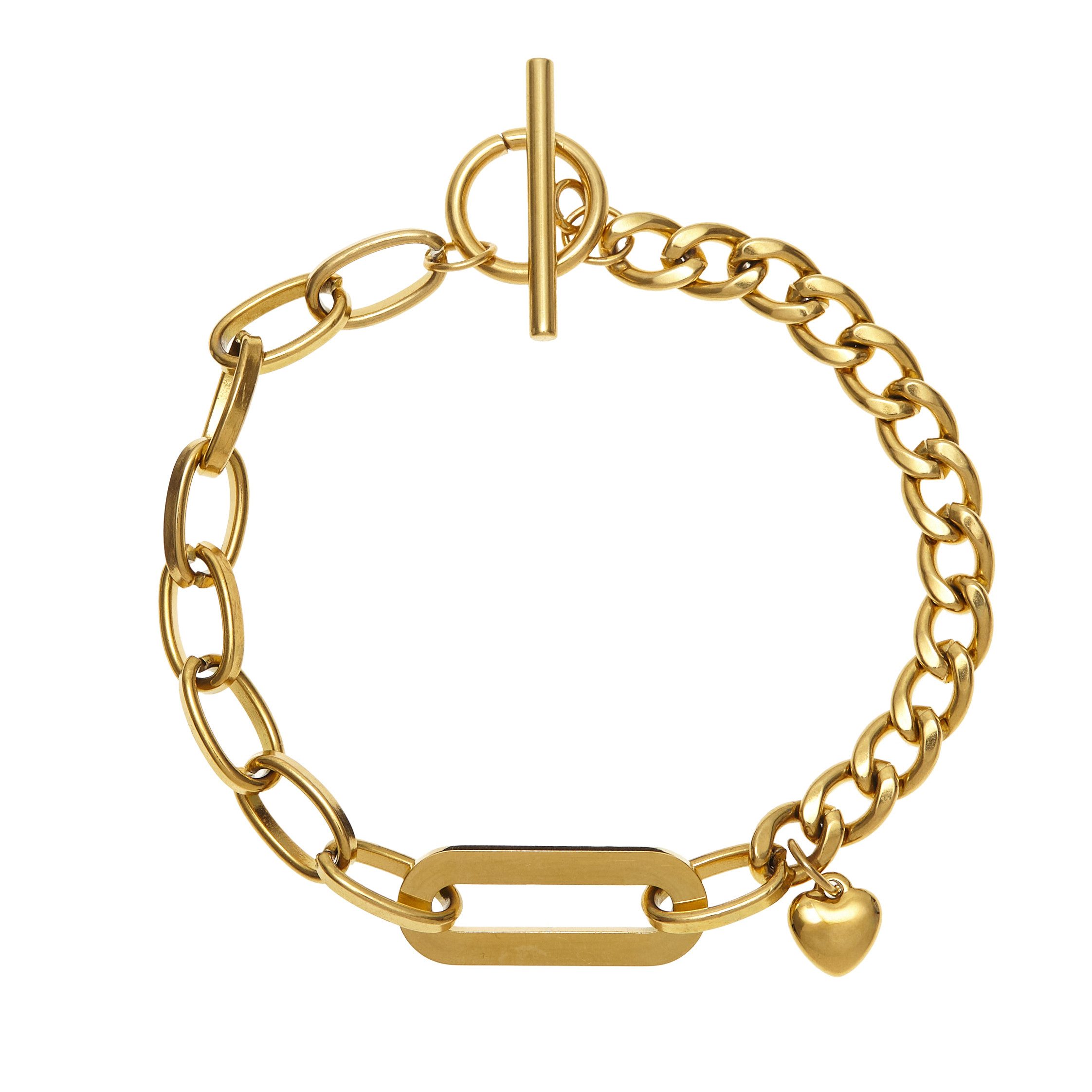 LASCANA Armband Chunky Armkette, Mit Herz Anhänger günstig online kaufen