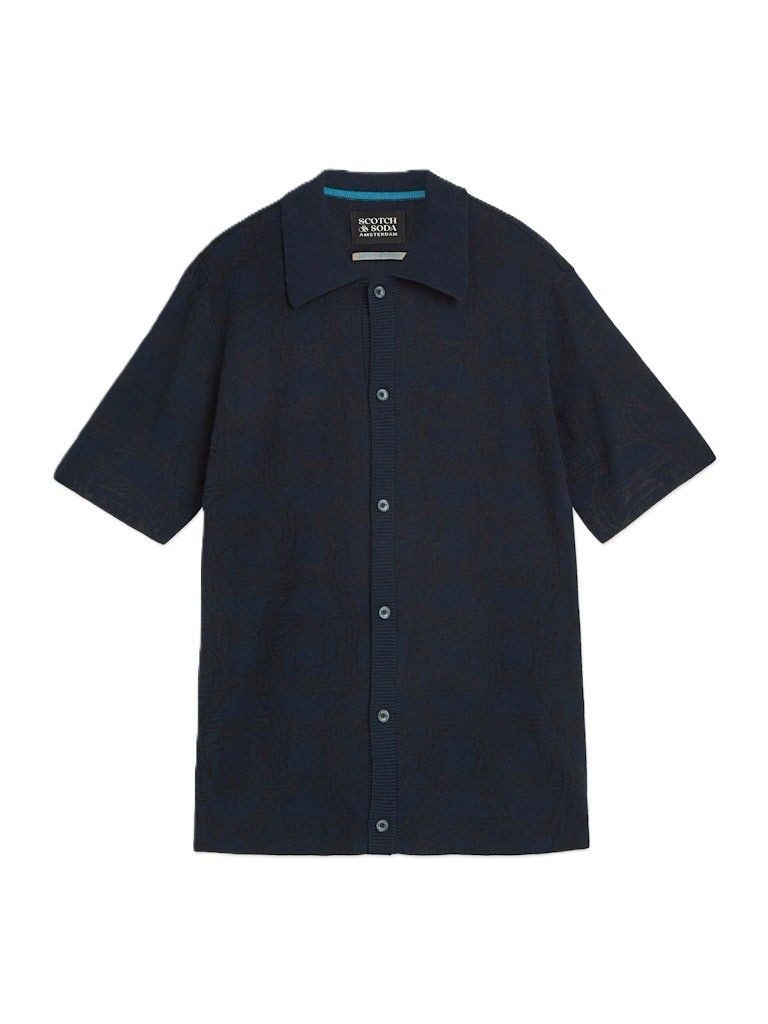 Scotch & Soda Kurzarmhemd strukturierter Baumwollmix Regular Fit