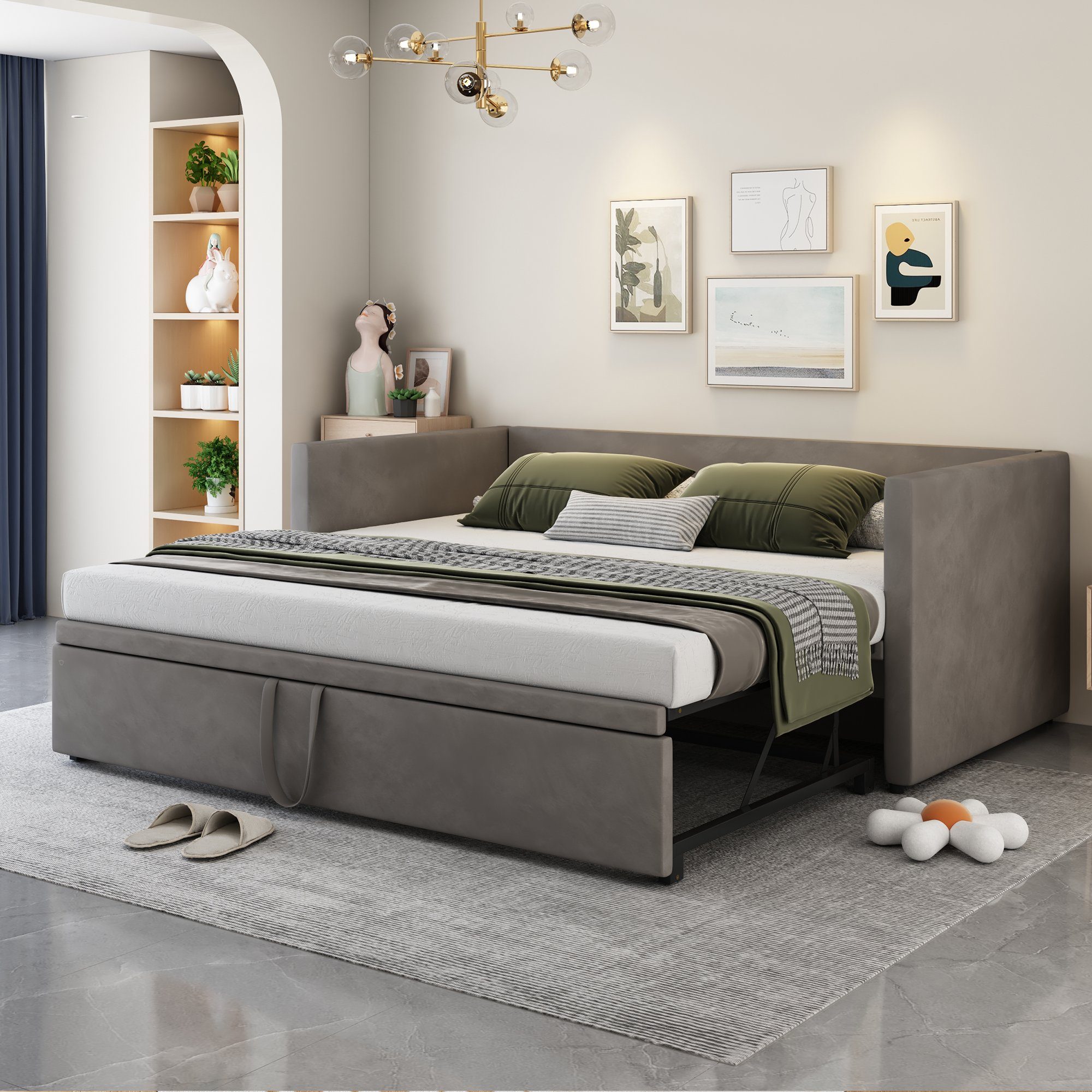 HAUSS SPOLE Schlafsofa 90/180x200 cm Ausziehbares günstig online kaufen