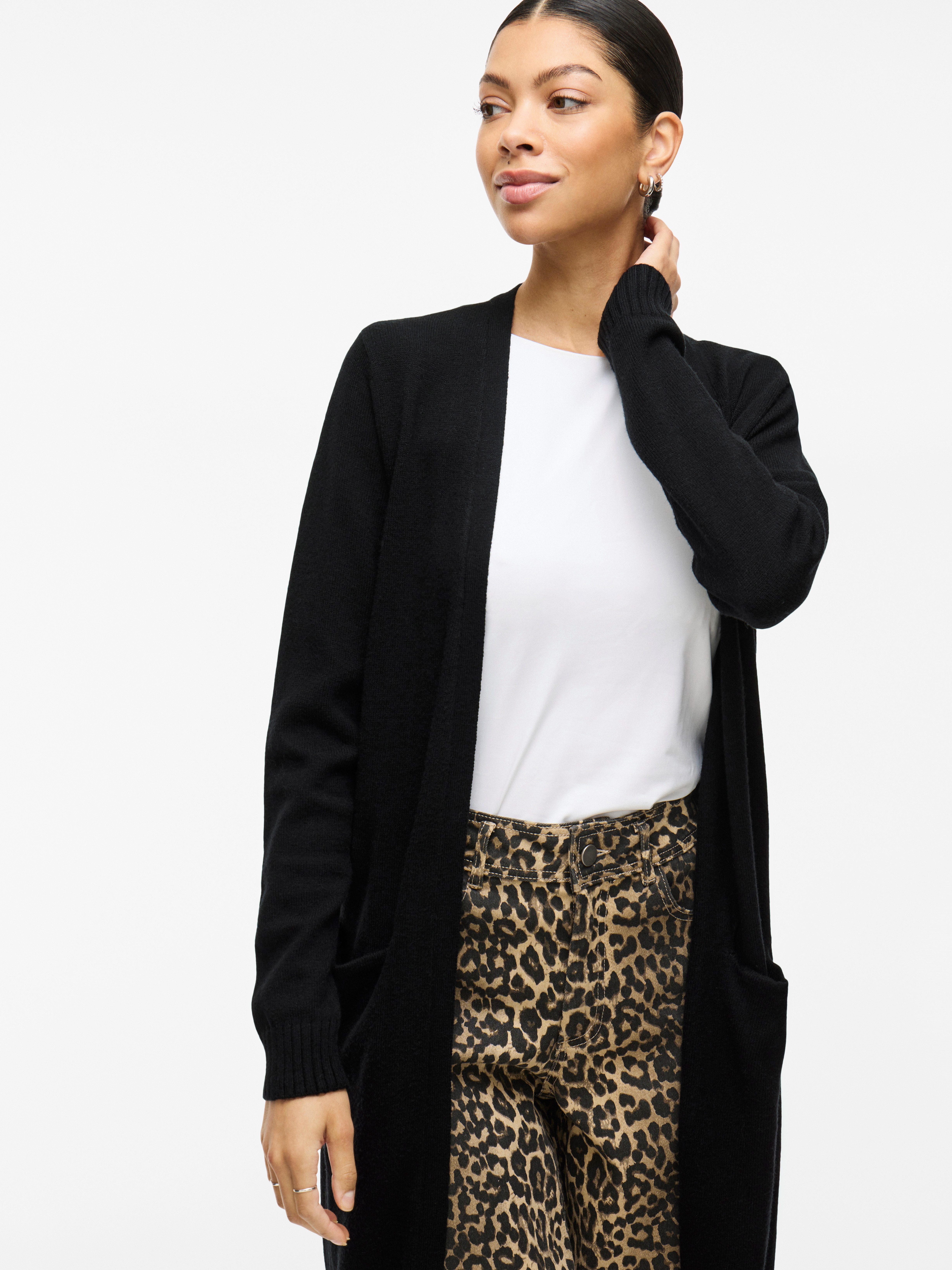 Vila Longstrickjacke VIRIL LONG L/S KNIT CARDIGAN - NOOS in knielanger Form