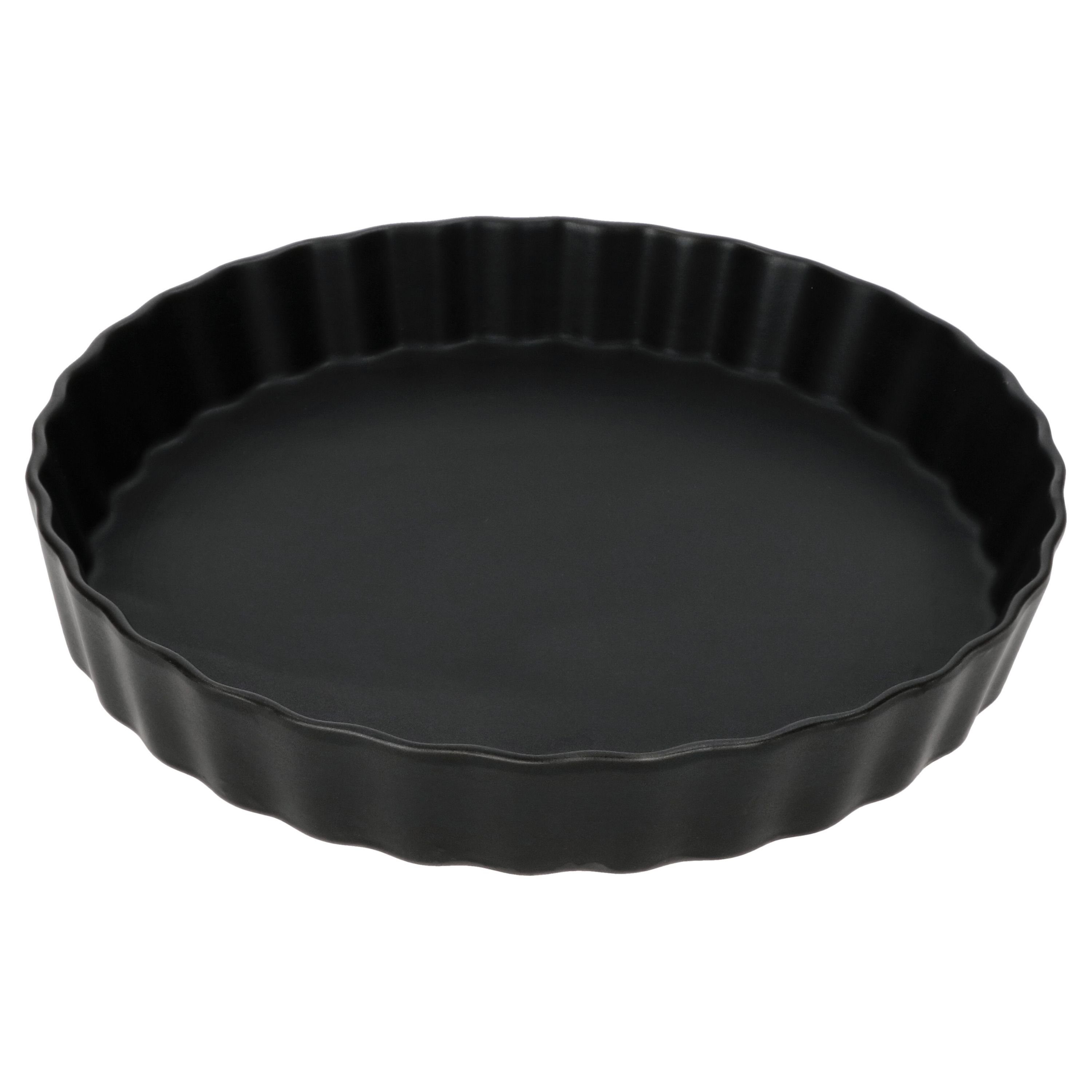 Kuchenform Nero Tarte MamboCat Quiche Steingut Quicheform Ø25,5cm schwarz Pie Backform