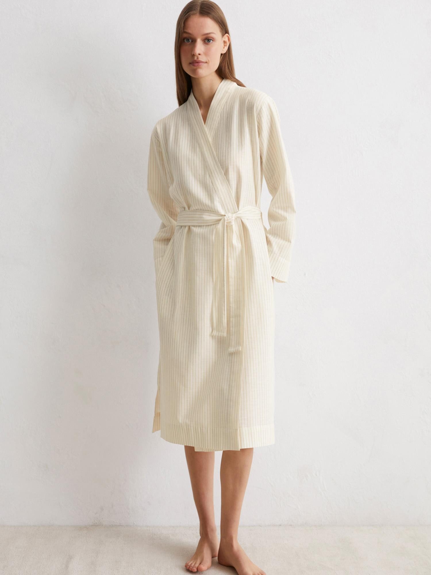 Marc O'Polo Home Kimono Classic fine stripe, Langform, Baumwolle, Kimono-Kr günstig online kaufen