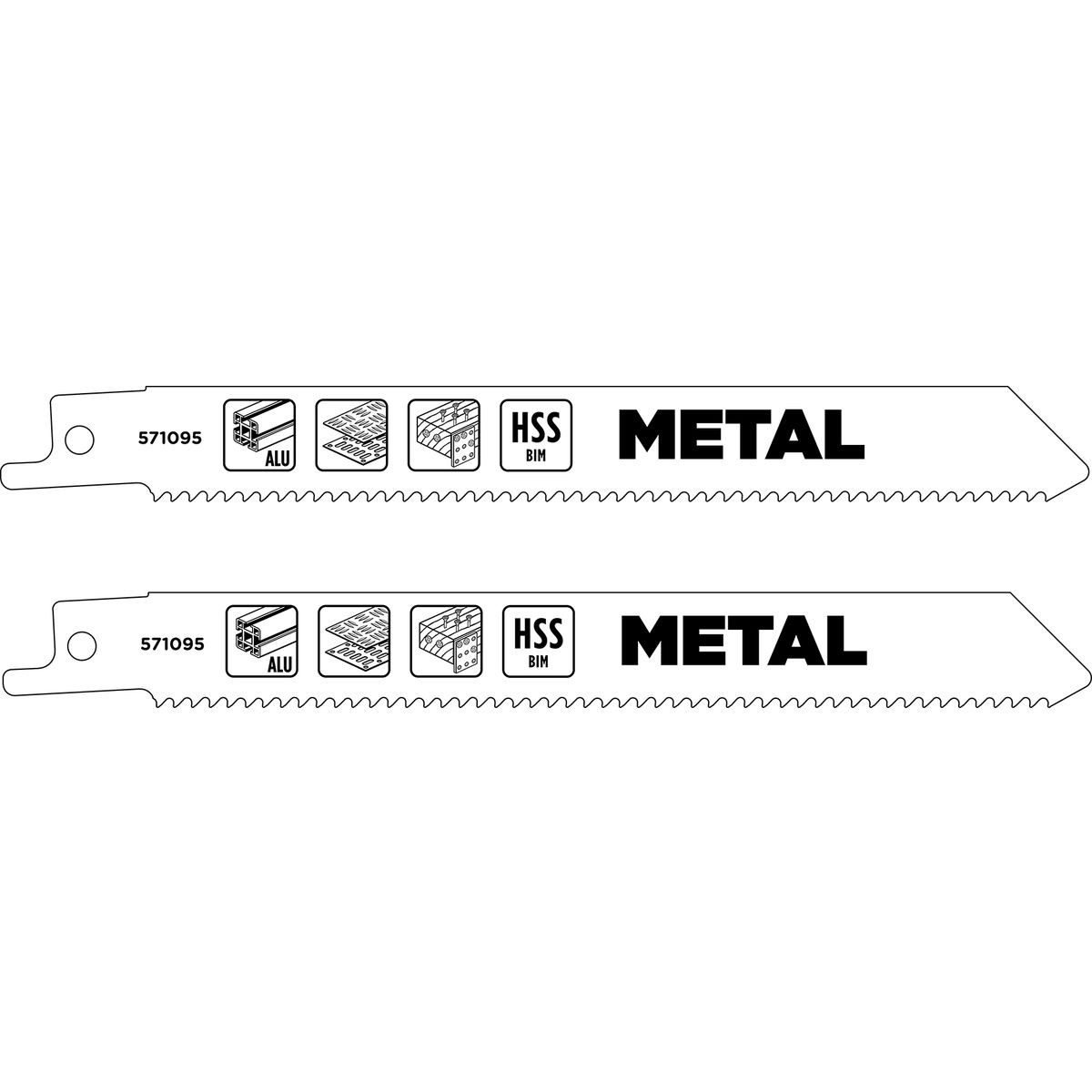 kwb Säbelsägeblatt kwb Bimetall-Säbelsägeblatt für Metall, 152mm (geeignet für Aluminium, Bimetall-Säbelsägeblatt für Metall, 152mm (für Aluminium, Blech, Bauho