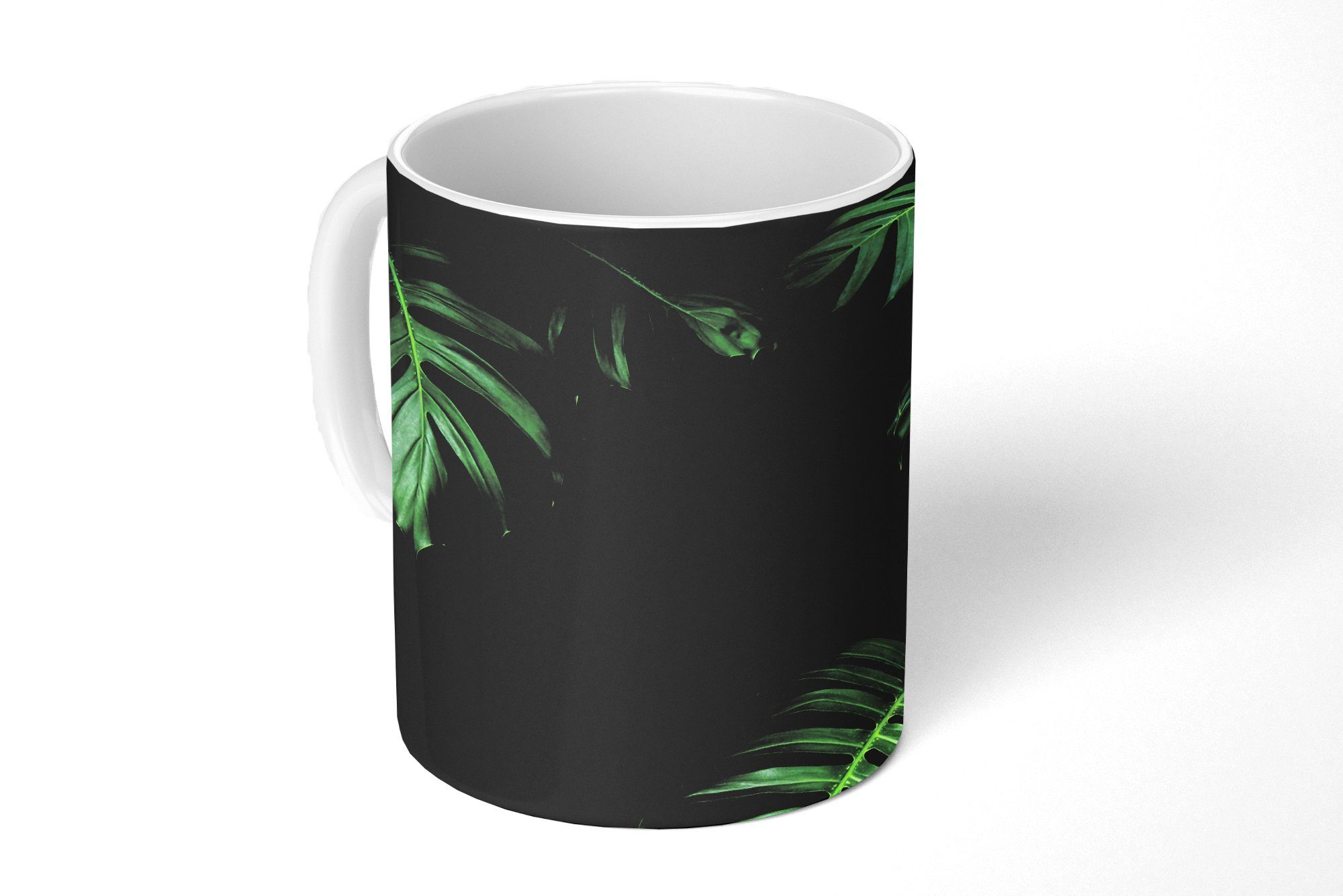 MuchoWow Tasse Dschungel - Pflanzen - Monstera - Jungen - Mädchen - Kinder, Keramik, Кофейные чашки, Teetasse, Becher, Teetasse, Geschenk