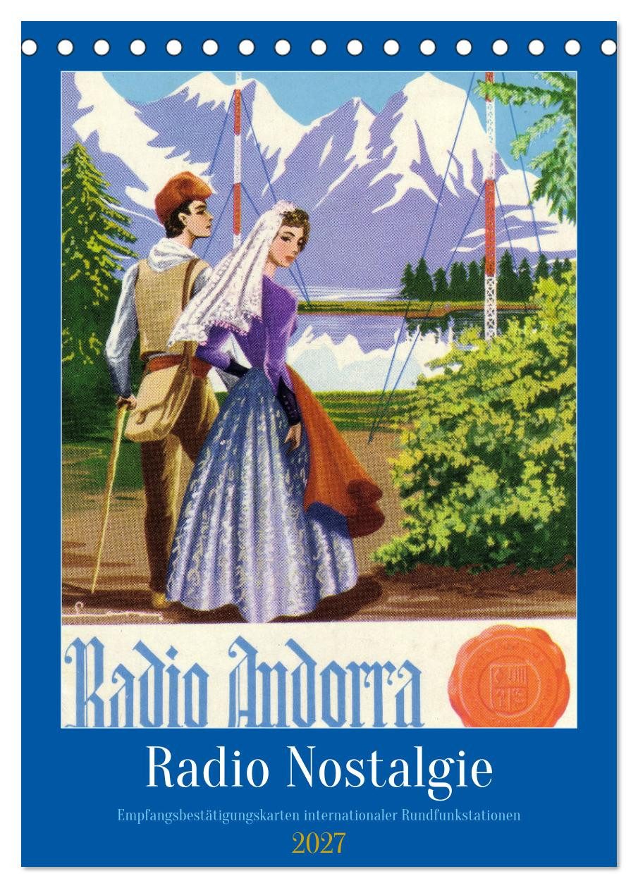 CALVENDO Wandkalender Radio Nostalgie - Empfangsbestätigungskarten internationaler Rundfunks
