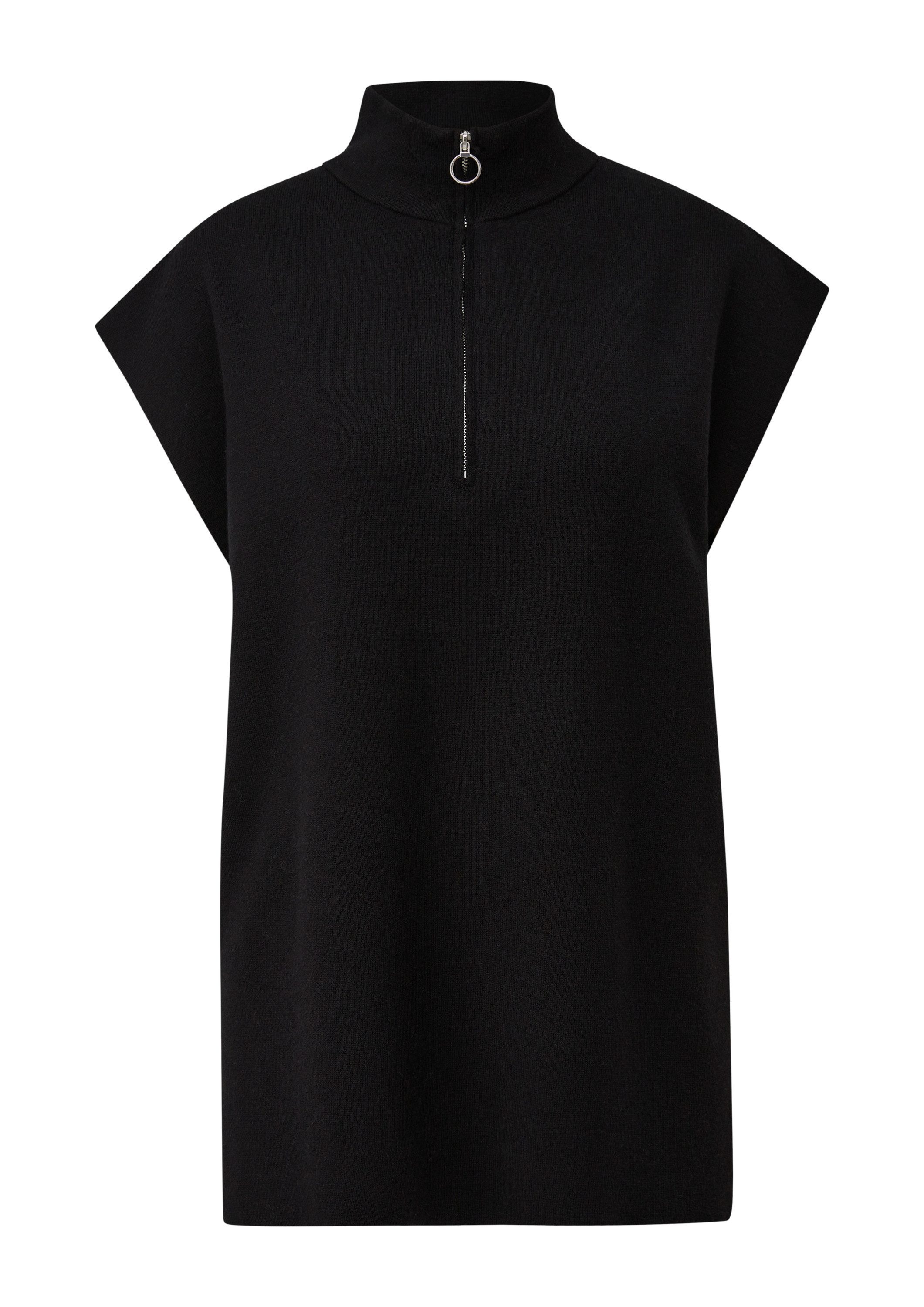 s.Oliver Kurzarmpullover Strickpullover Strickpullunder mit seitlich geschl günstig online kaufen