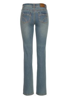 Arizona Gerade Jeans Kontrastnähte Mid Waist