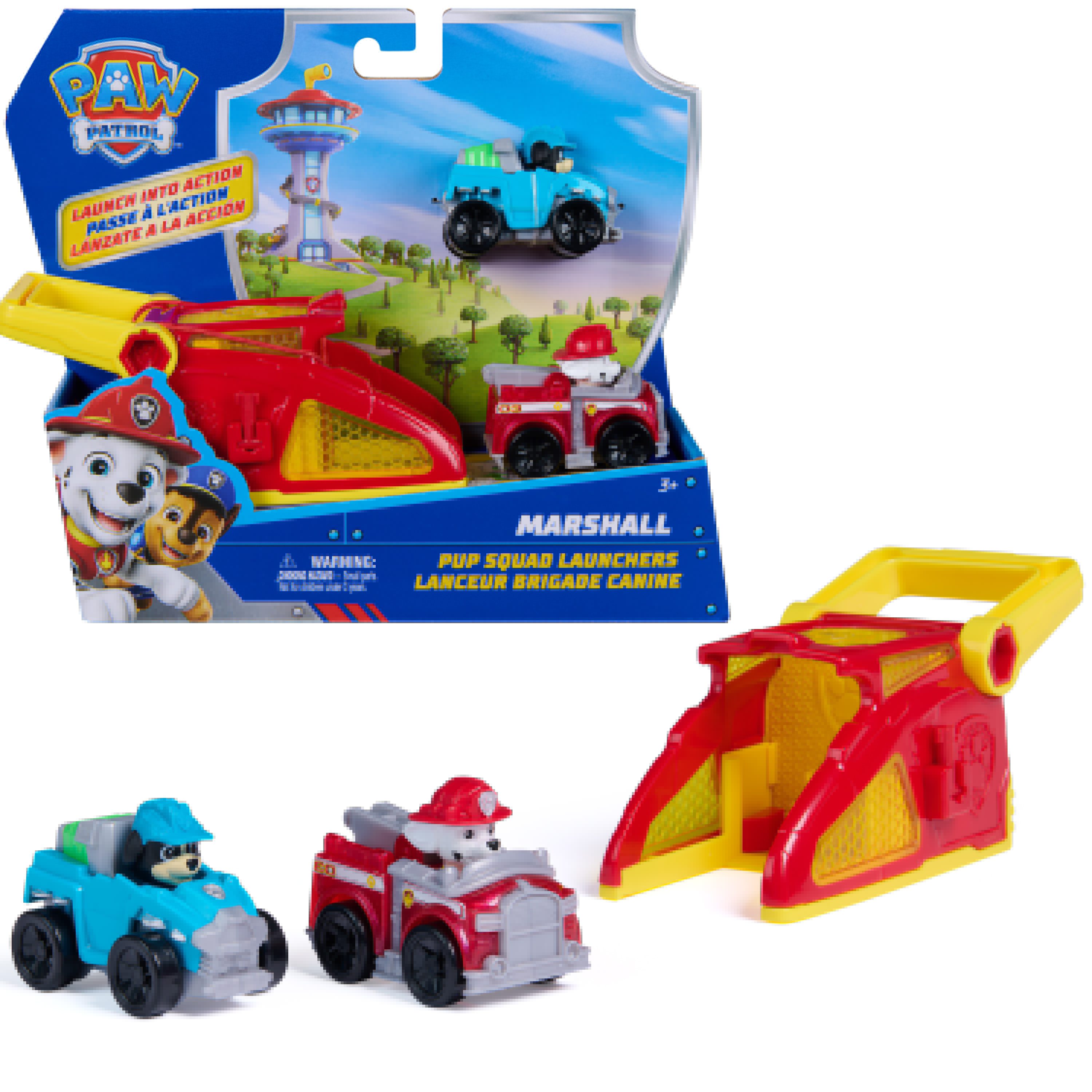 Spin Master Spielzeug-Auto PAW Patrol – Pup Squad Launcher mit Marshall & Rex Fahrzeugen