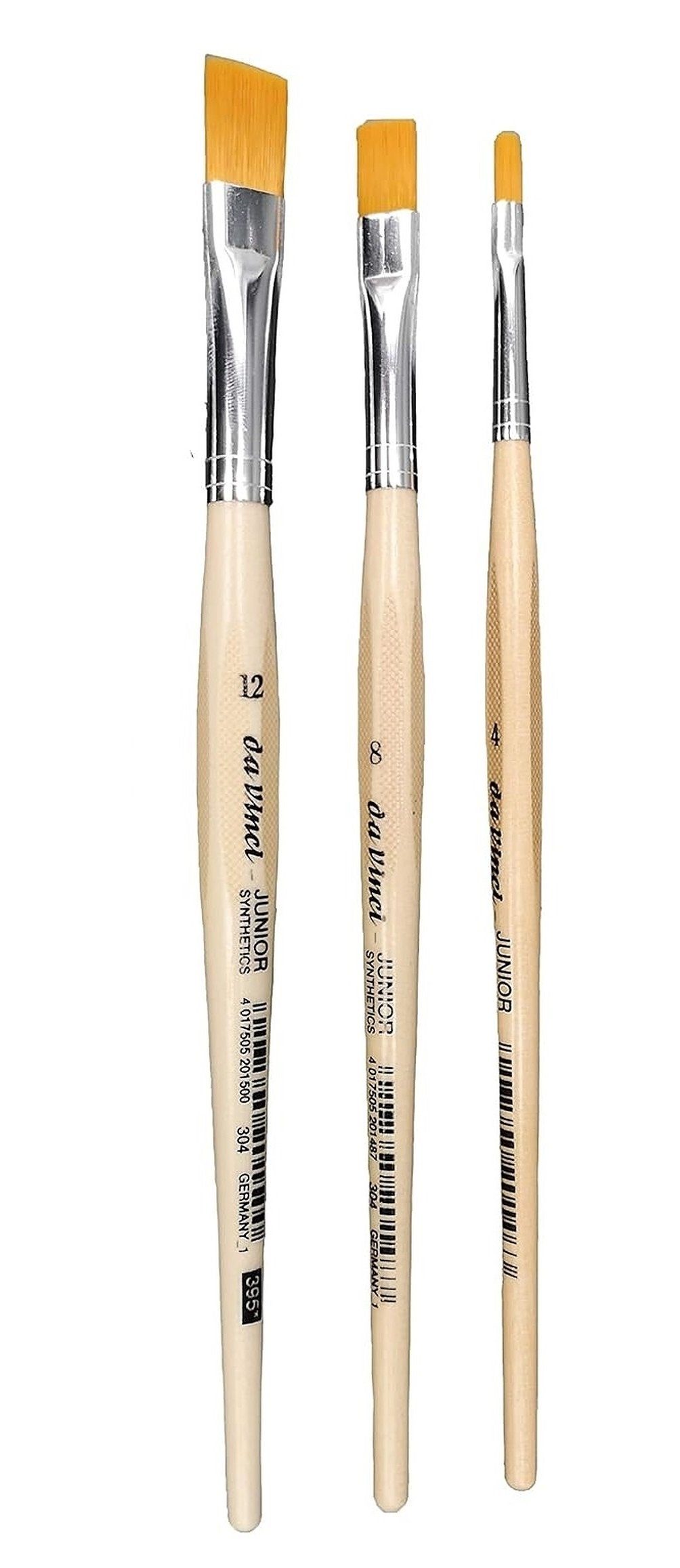 Da Vinci Pinsel Pinsel-Set Junior 6 Stück, (6 Stück), Schule, Hobby, Haart nicht, rostet nicht